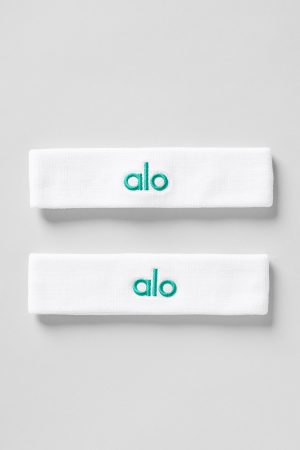 Glow Sweatband (2-Pack) - White/Spruce Green