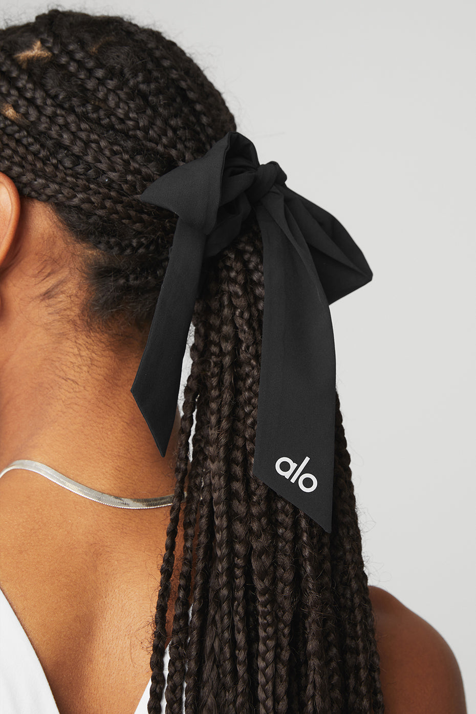 Love Knots Tie Scrunchie - Black - Image 2