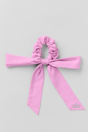 Love Knots Tie Scrunchie - Candy Heart Pink
