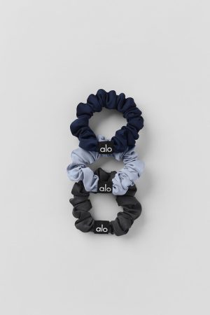 Fresh Mini Scrunchie 3-Pack - Winter Frost/Navy/Anthracite