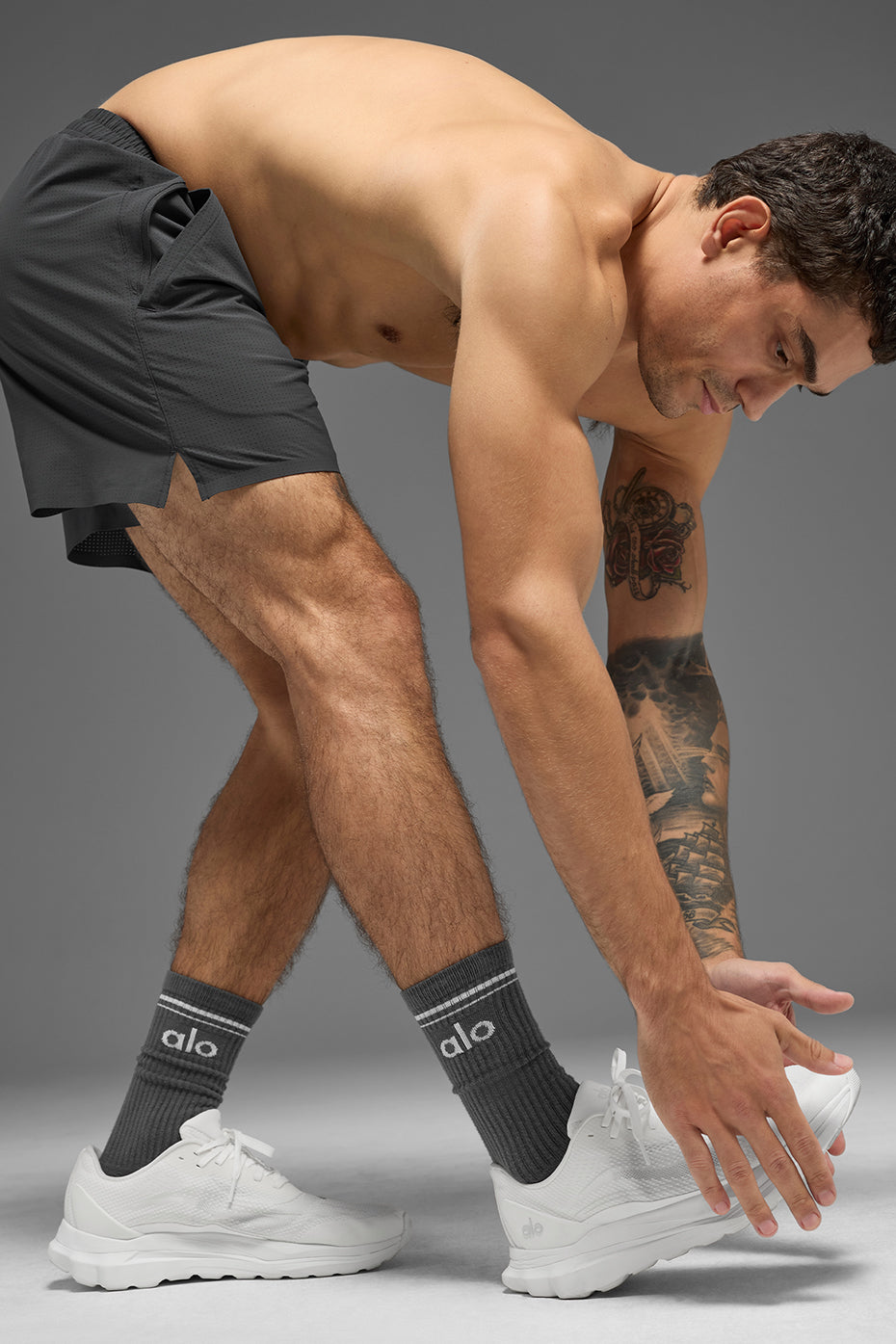 Unisex Throwback Sock - Anthracite/White - Image 3