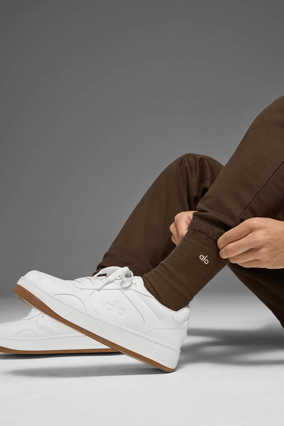 Unisex Half-Crew Understated Sock - Espresso - Image 3