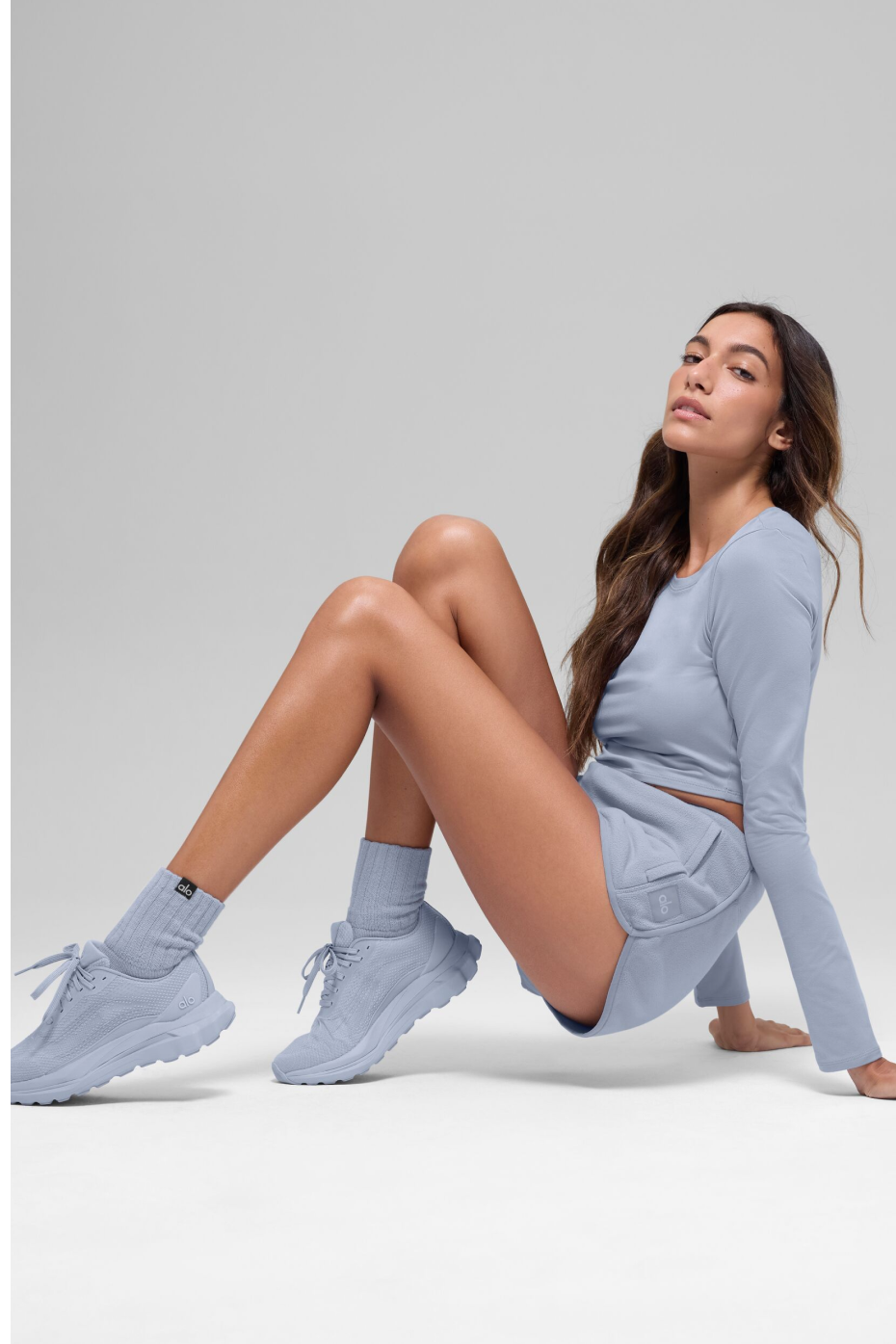 Unisex Half-Crew Scrunch Sock - Winter Frost - Image 2