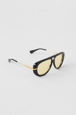 ALO Aviator Sunglasses - Black/Yellow