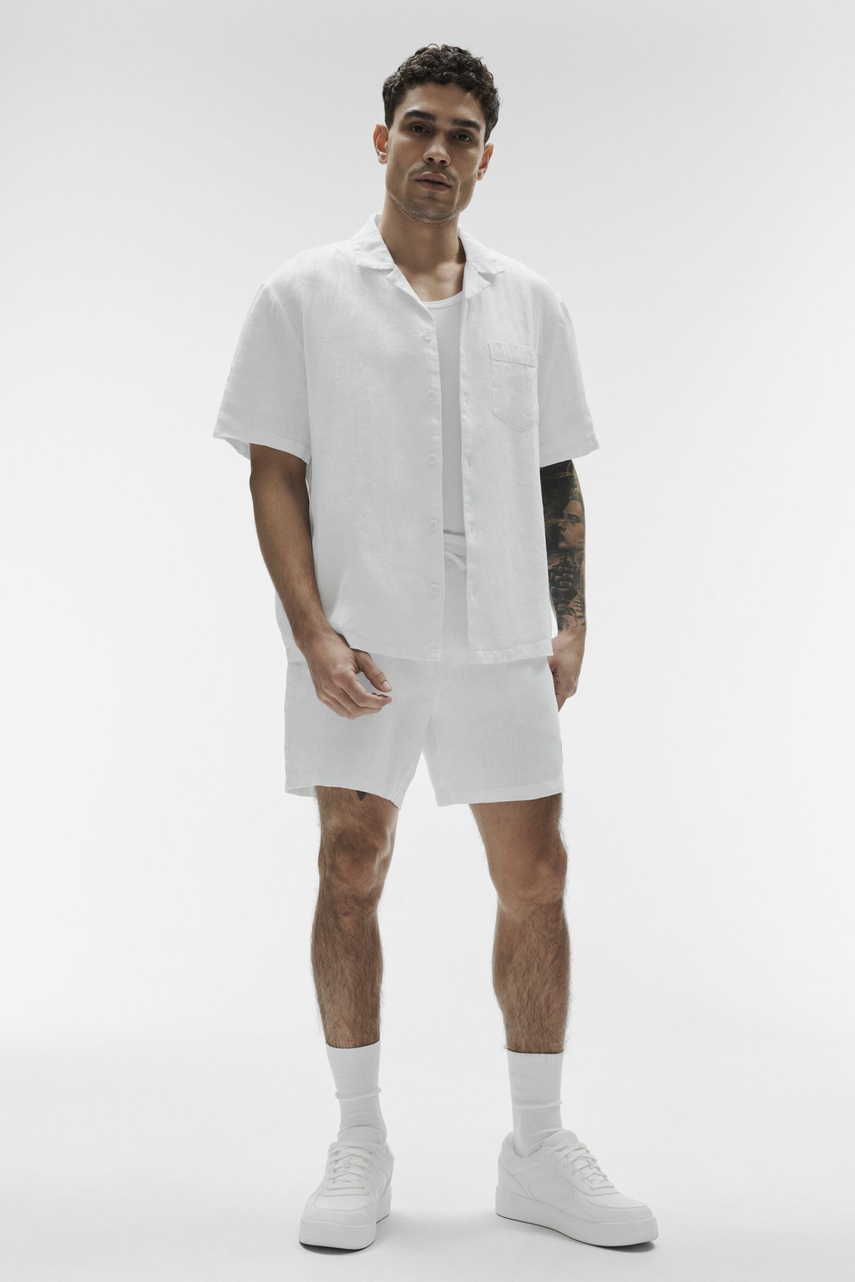 Linen Days Short Sleeve Button Up - White - Image 4