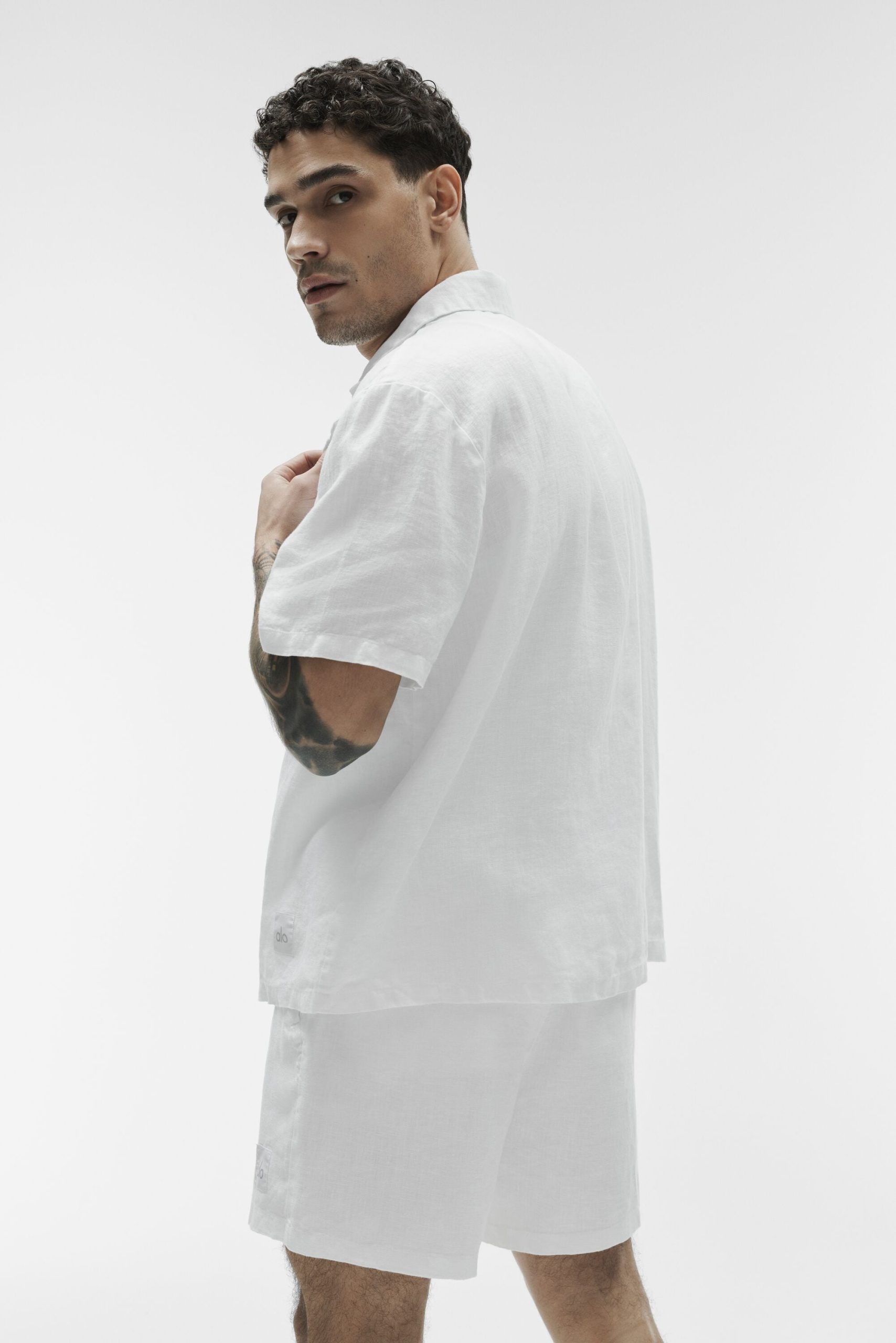 Linen Days Short Sleeve Button Up - White - Image 3
