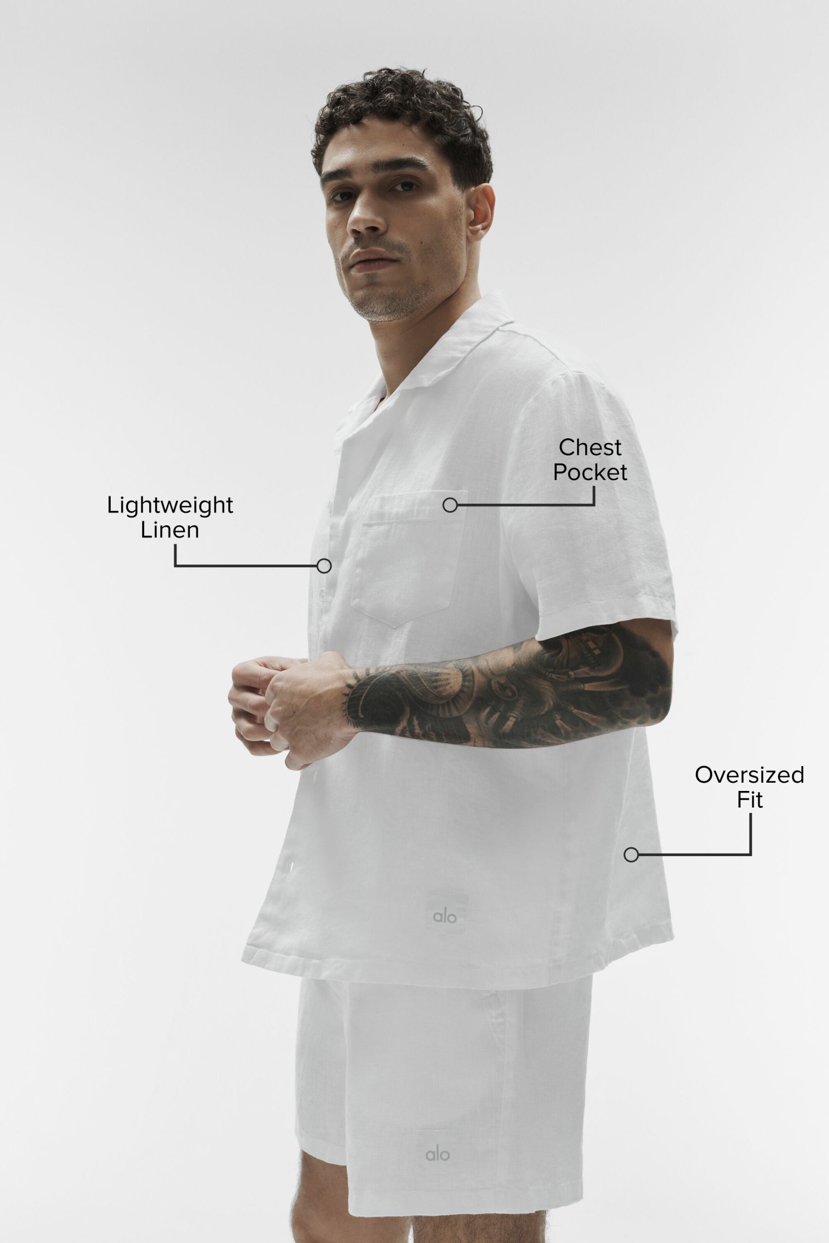 Linen Days Short Sleeve Button Up - White - Image 2