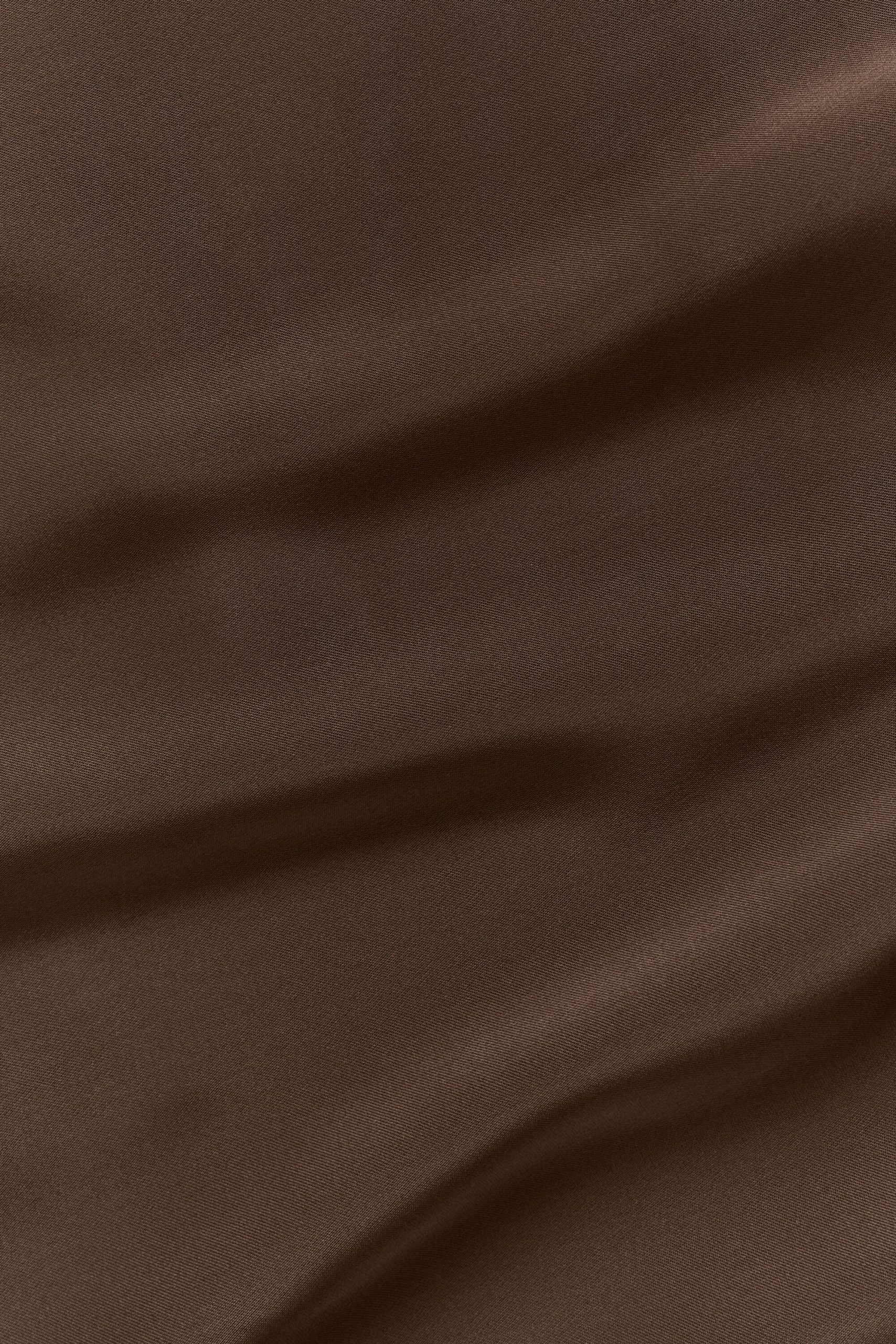 Satin Horizon Short Sleeve Button Up - Espresso - Image 5