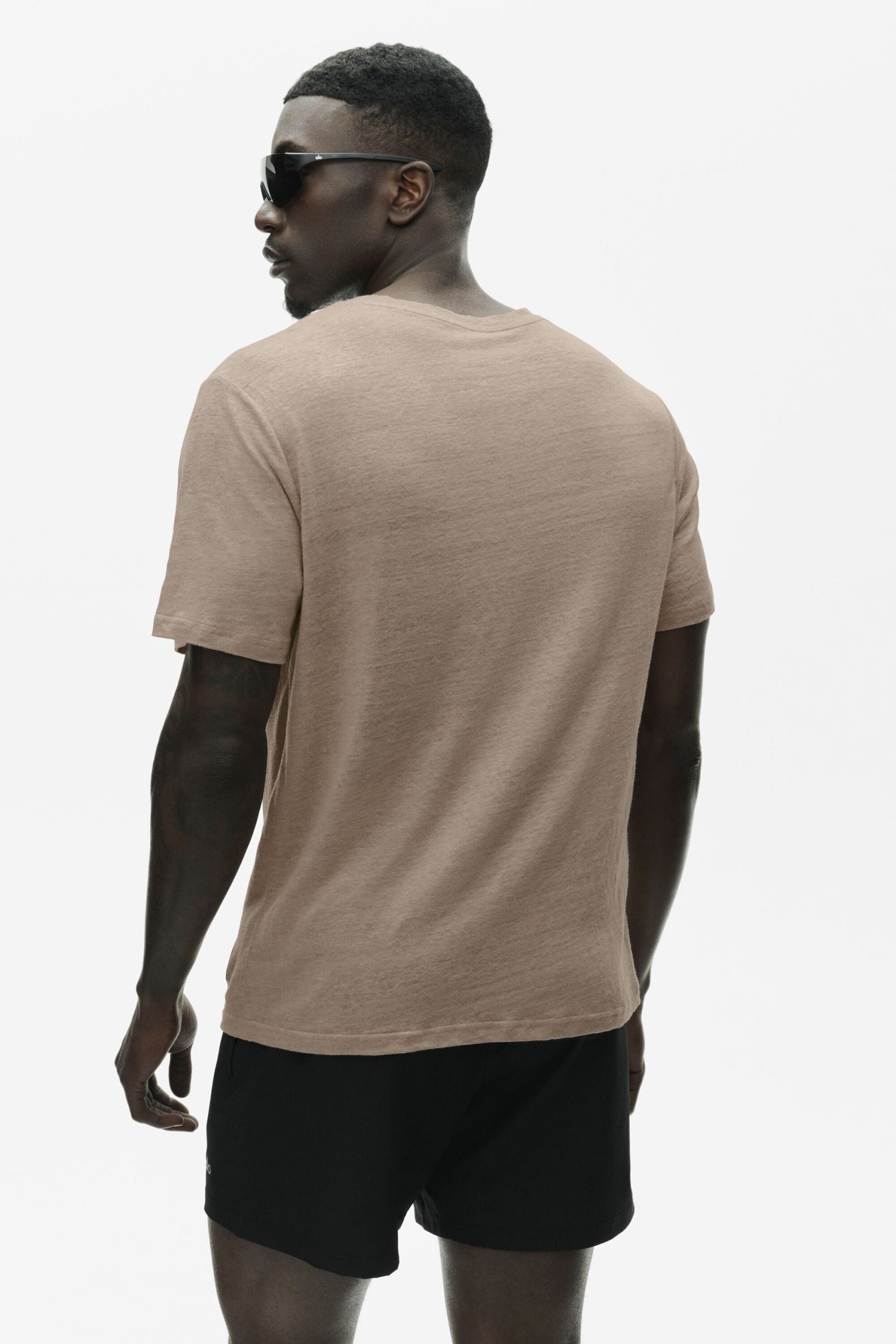 Linen Jersey Coastal Short Sleeve Tee - Gravel - Image 3
