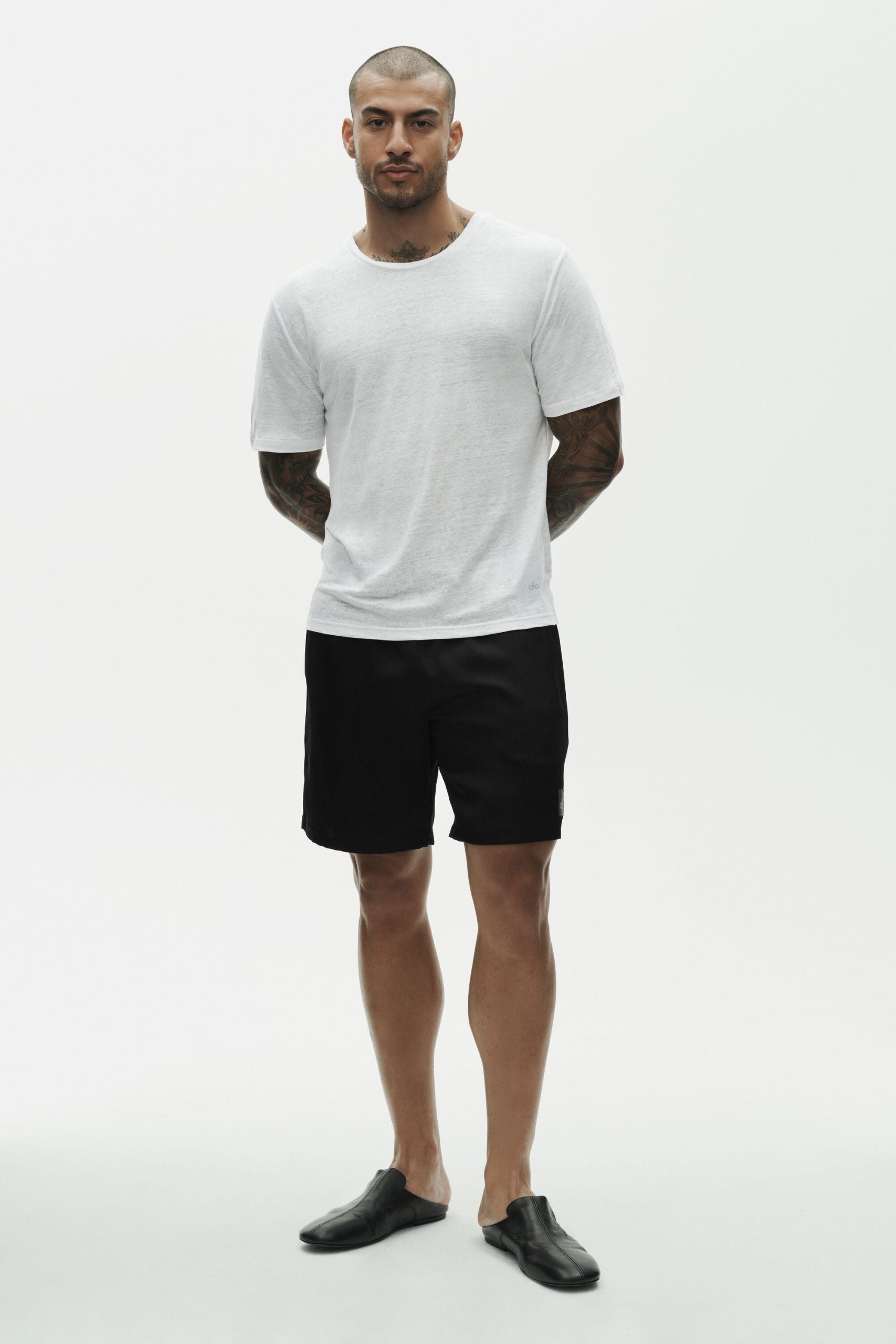 Linen Jersey Coastal Short Sleeve Tee - White - Image 5