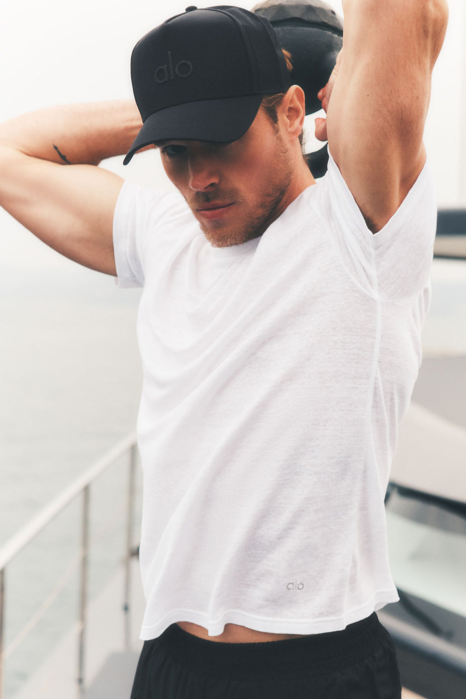 Linen Jersey Coastal Short Sleeve Tee - White