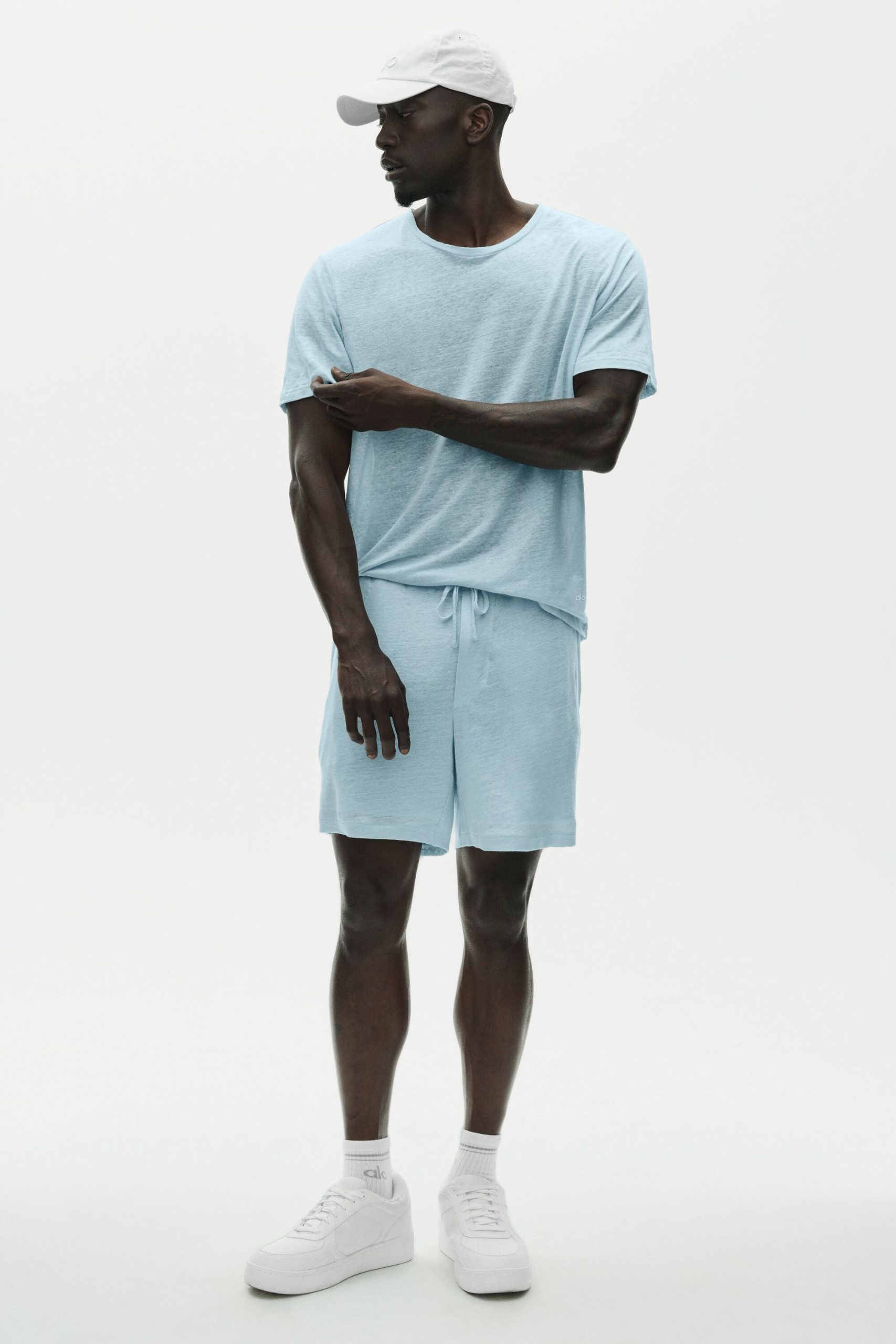 Linen Jersey Coastal Short Sleeve Tee - Seaside Blue - Image 5