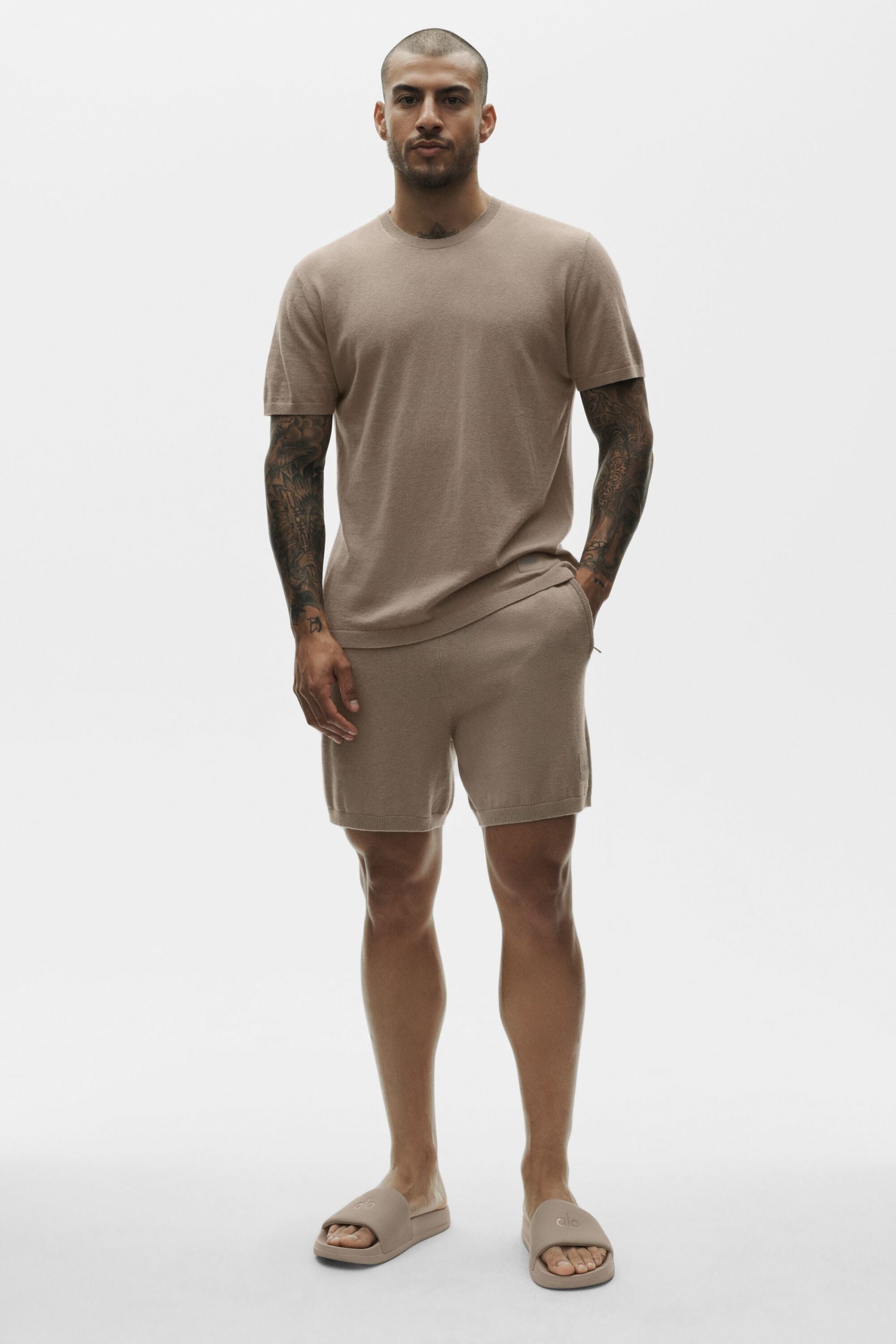 Cotton Cashmere Ever Soft Short Sleeve Crew - Gravel - Image 6