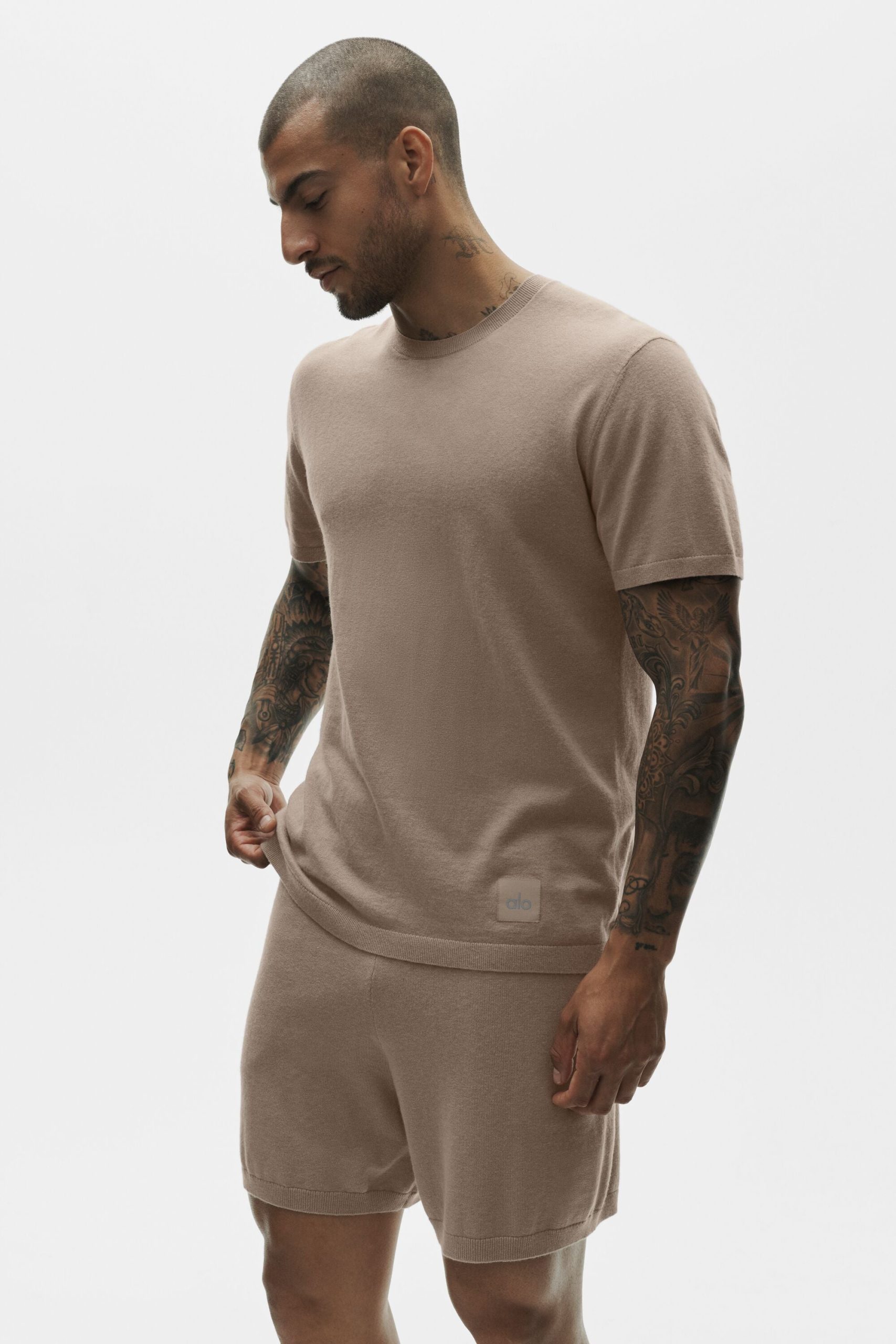 Cotton Cashmere Ever Soft Short Sleeve Crew - Gravel - Image 3