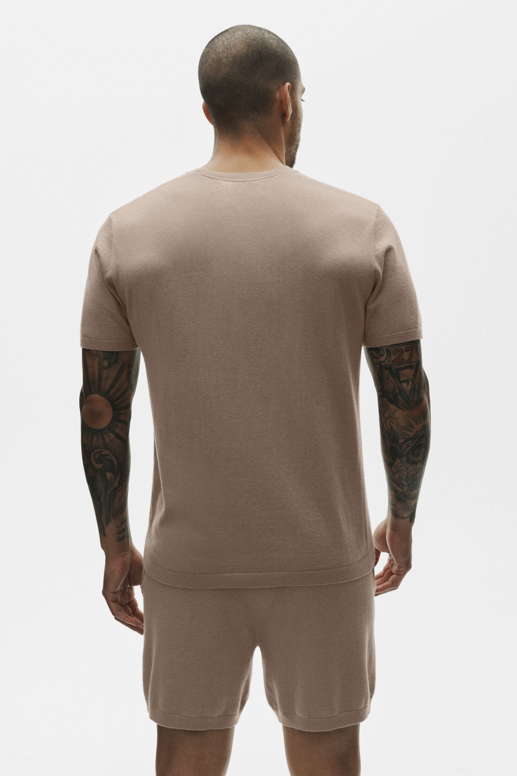 Cotton Cashmere Ever Soft Short Sleeve Crew - Gravel - Image 4