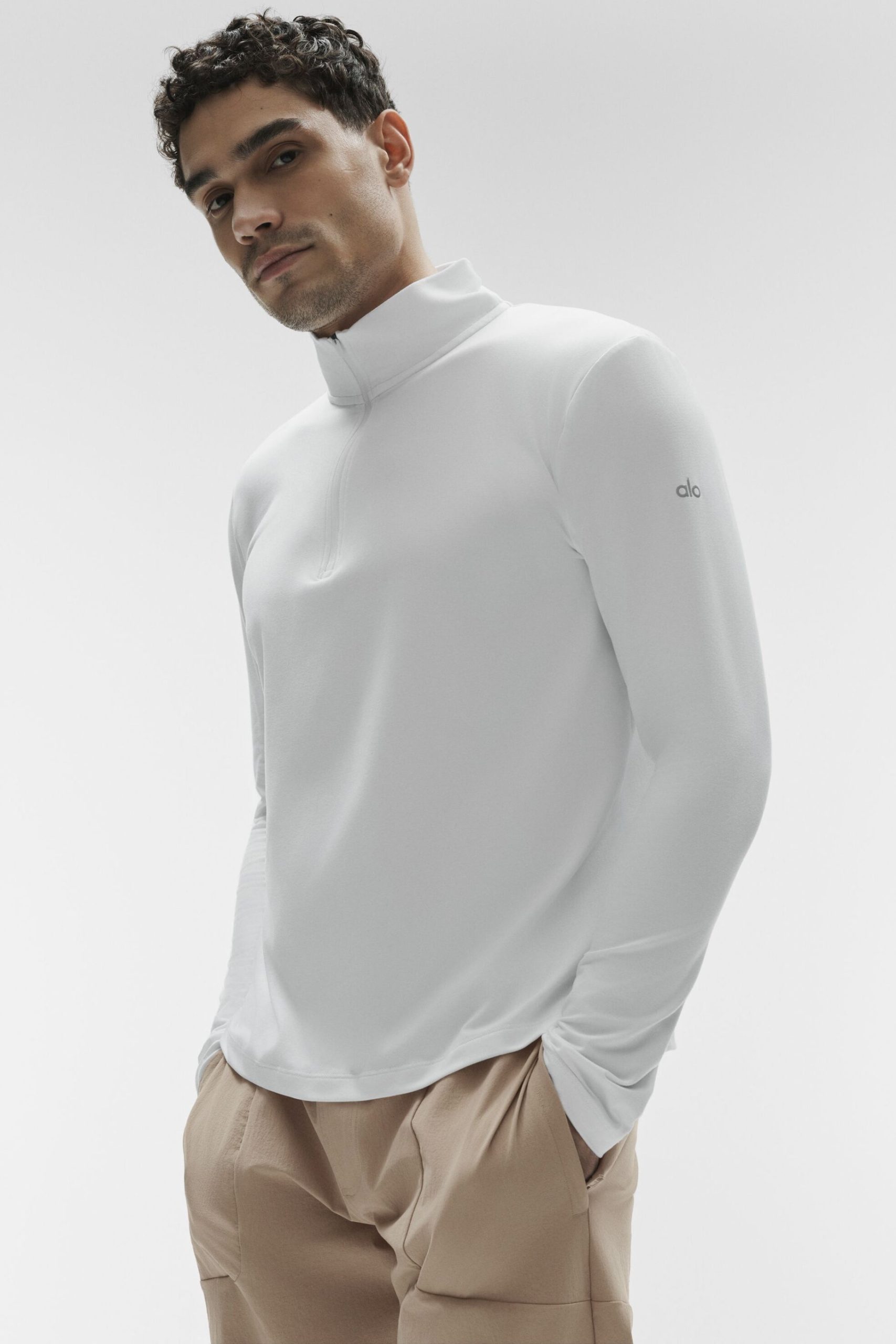 Conquer 1/4 Zip Reform Long Sleeve - White - Image 3