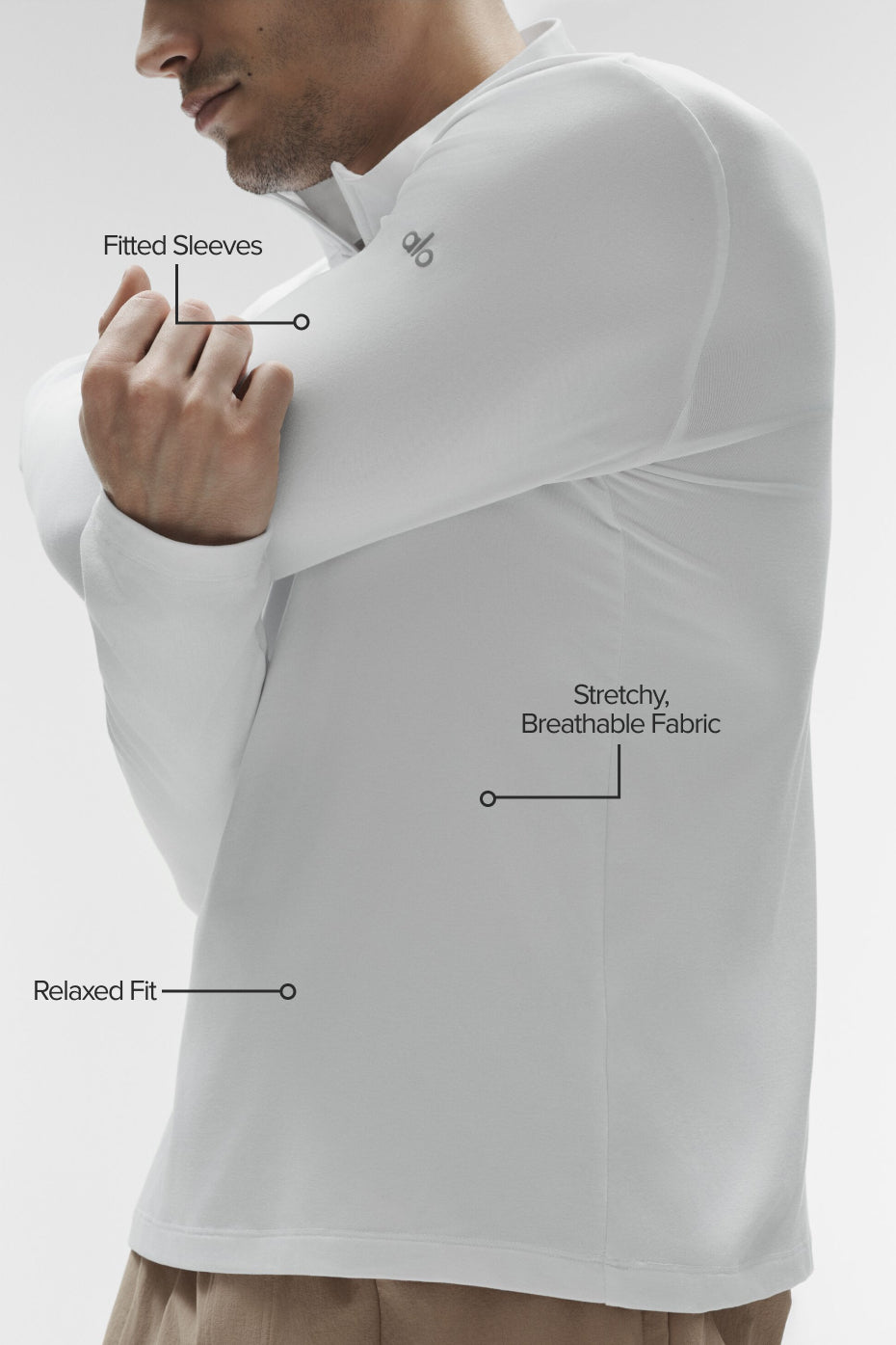 Conquer 1/4 Zip Reform Long Sleeve - White - Image 2