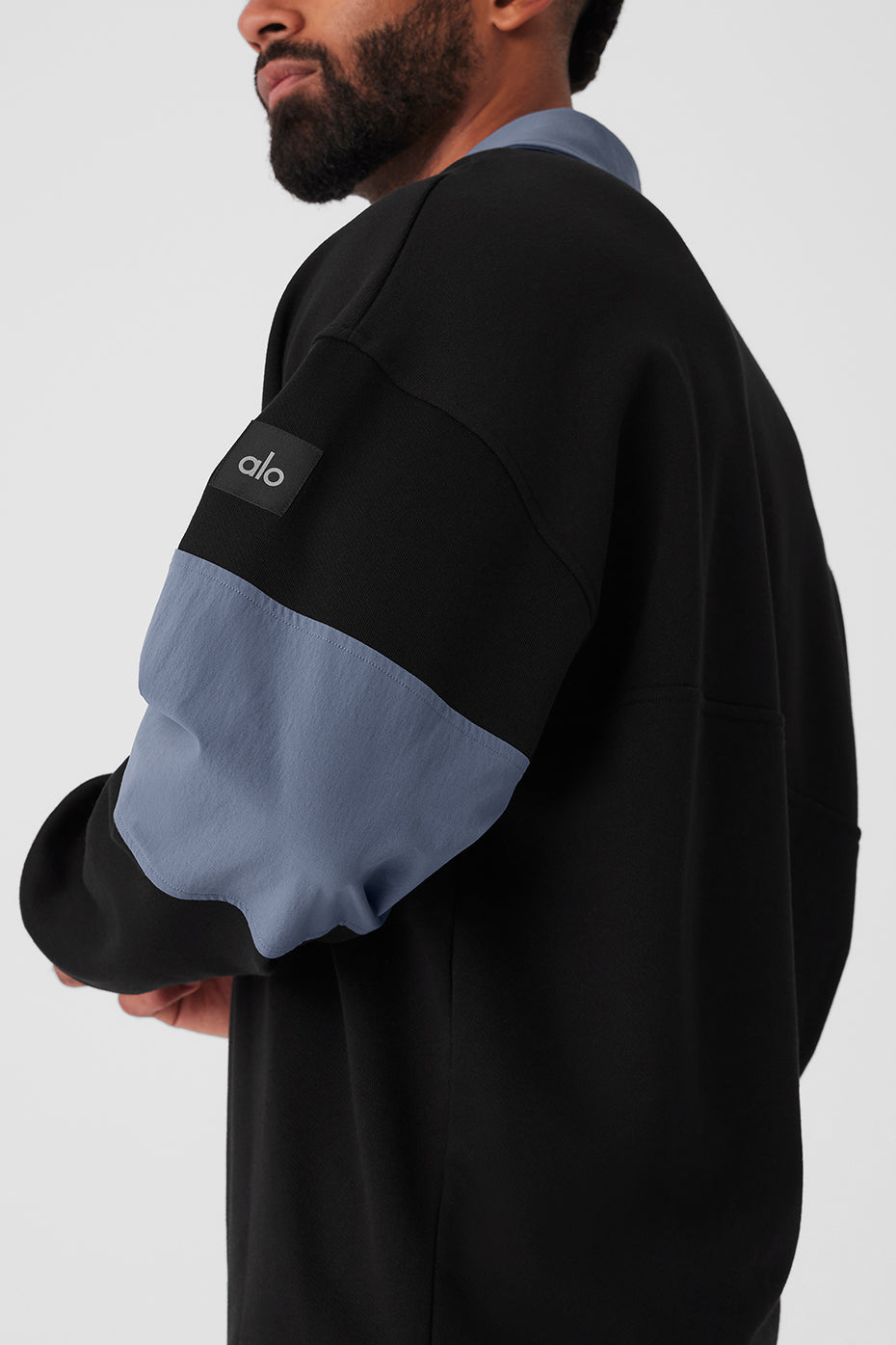 Mixmatch Rugby Sweatshirt - Black/Bluestone - Image 4