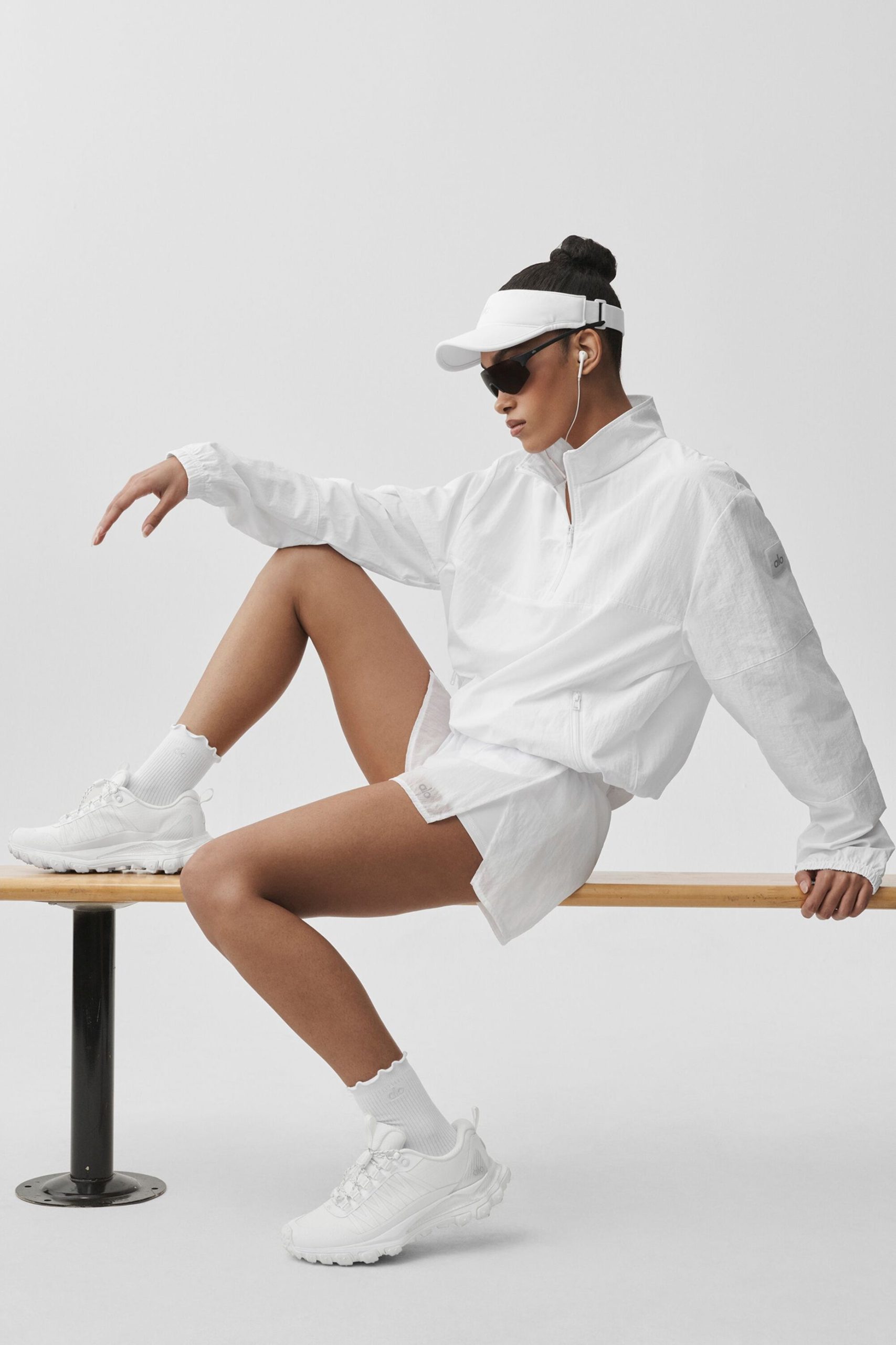 Light Weight Takeaway Track Pullover - White - Image 4