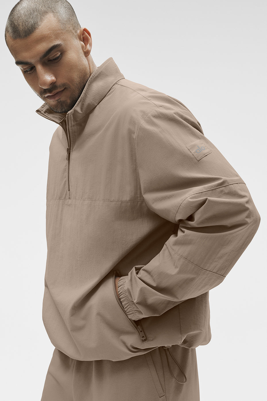 Light Weight Takeaway Track Pullover - Gravel - Image 3