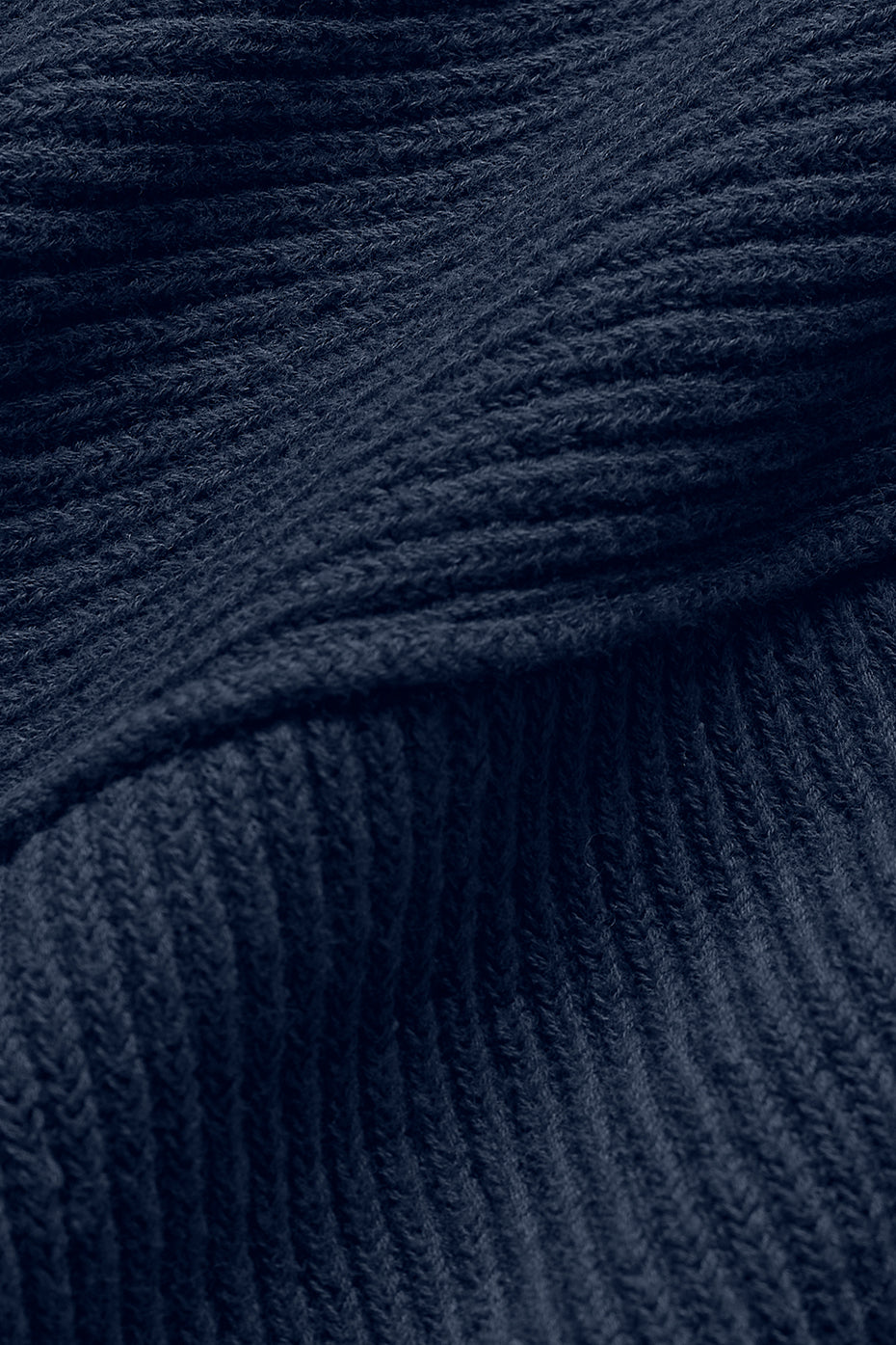 Domain Shift Rib Knit 1/4 Zip Sweater - Navy - Image 6
