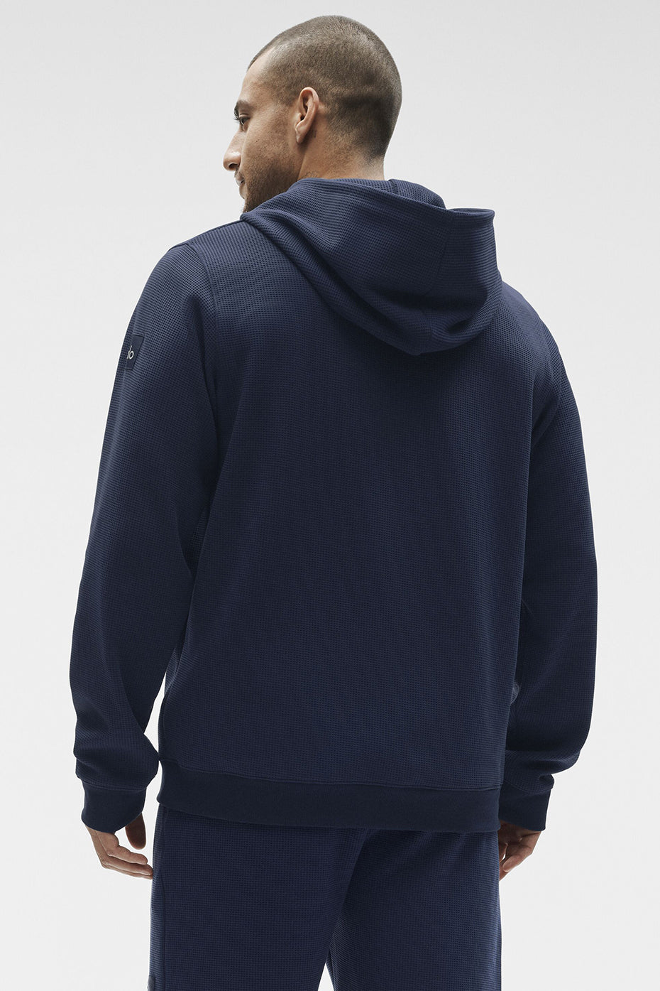 Waffle Lounge Hoodie - Navy - Image 4