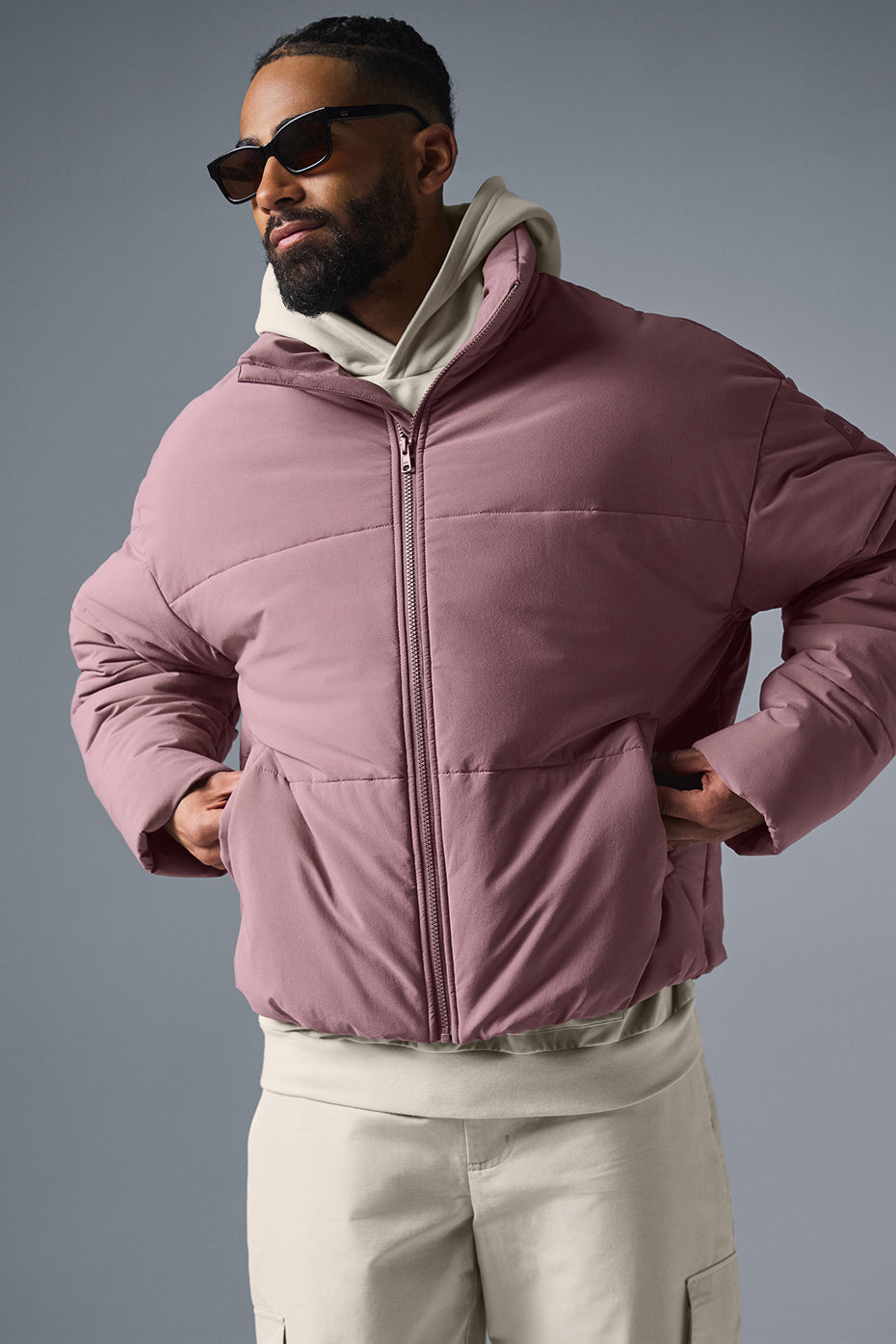 Stretch Woven Street Puffer - Woodrose - Image 3
