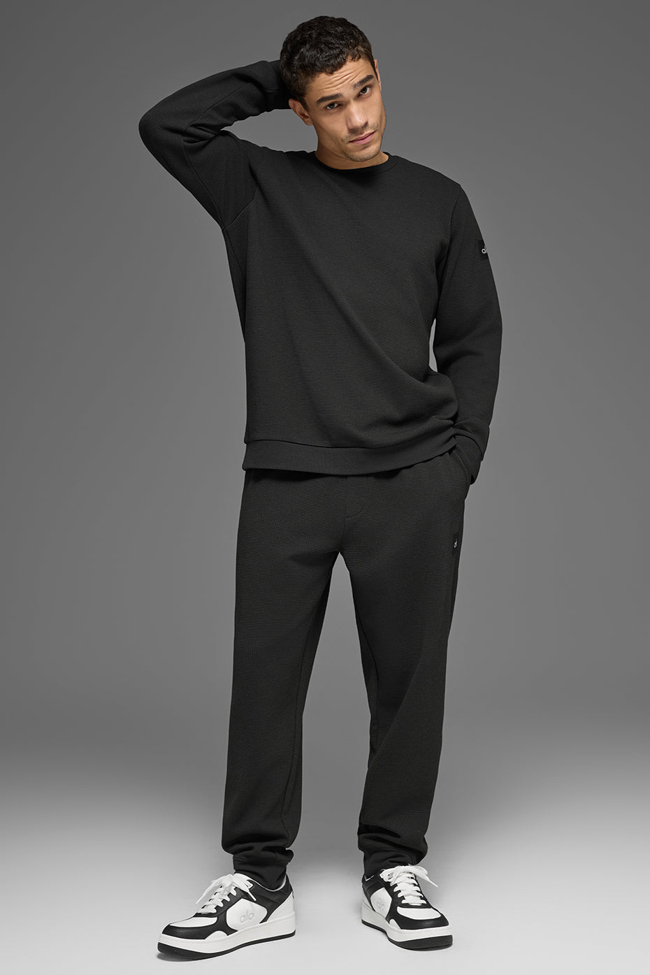 Waffle Lounge Jogger - Black - Image 4