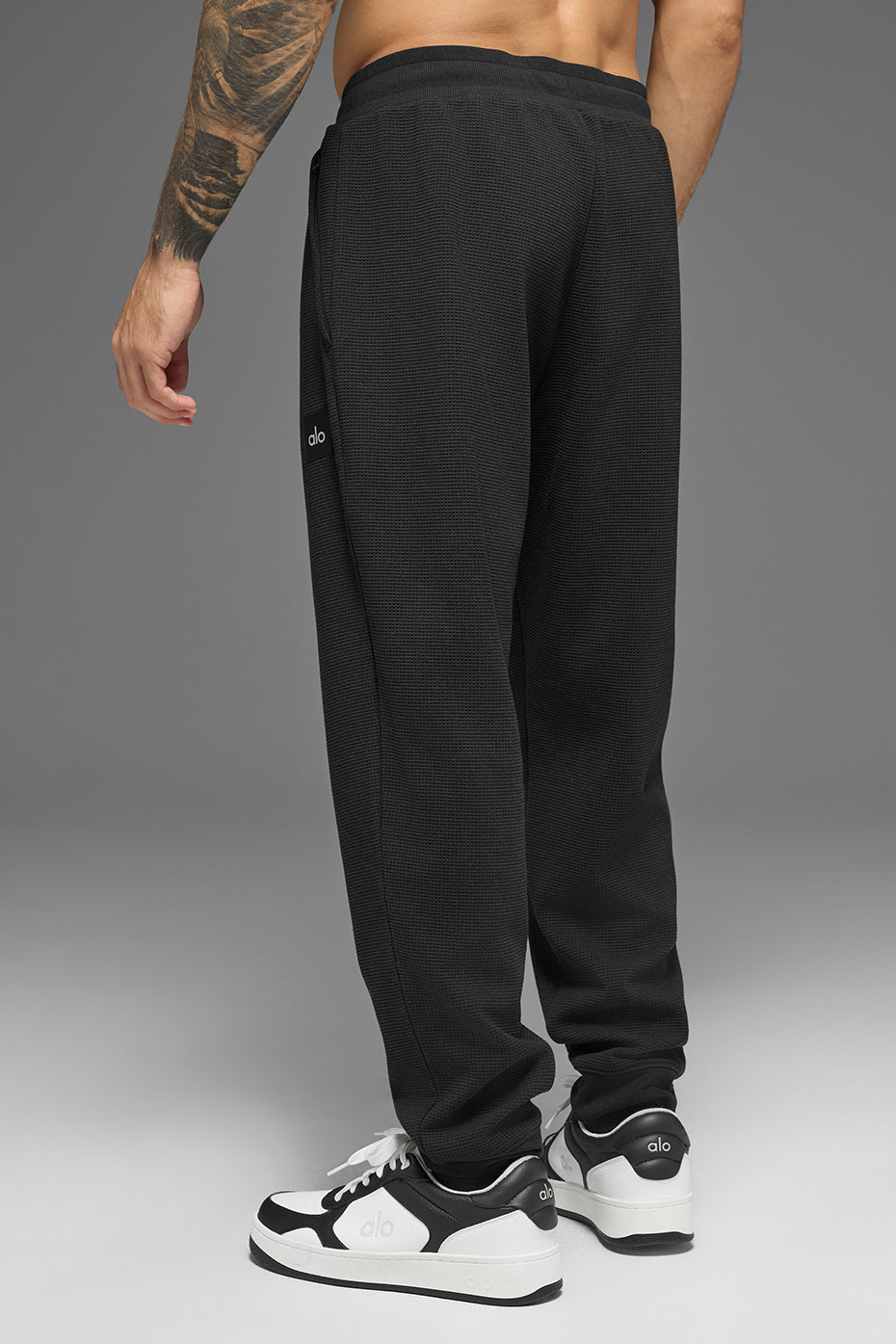 Waffle Lounge Jogger - Black - Image 3
