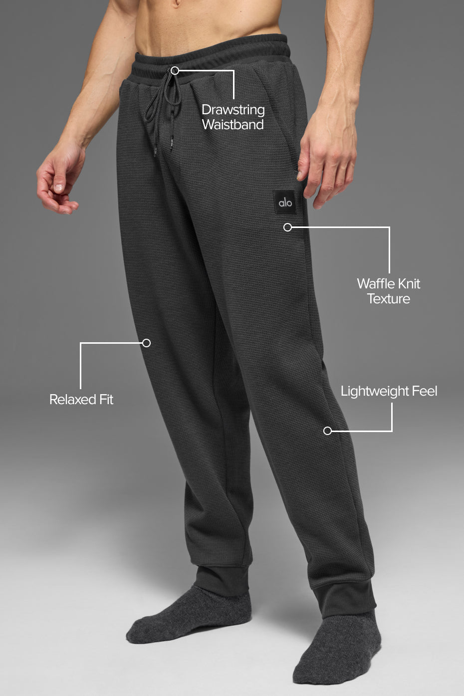 Waffle Lounge Jogger - Anthracite - Image 2
