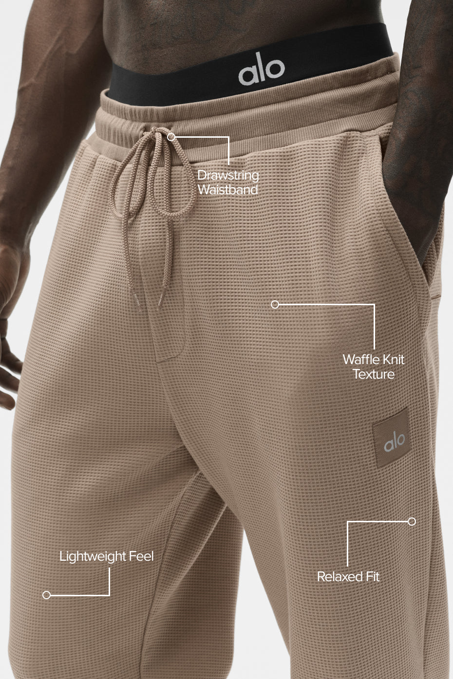 Waffle Lounge Jogger - Gravel - Image 2