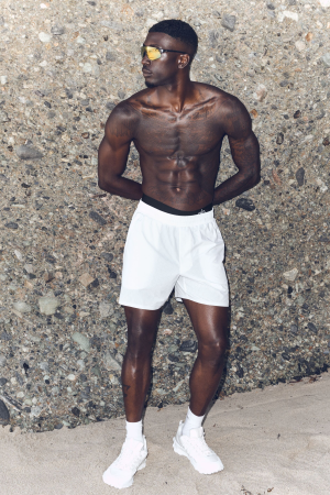 5 Traction Running Short - White
