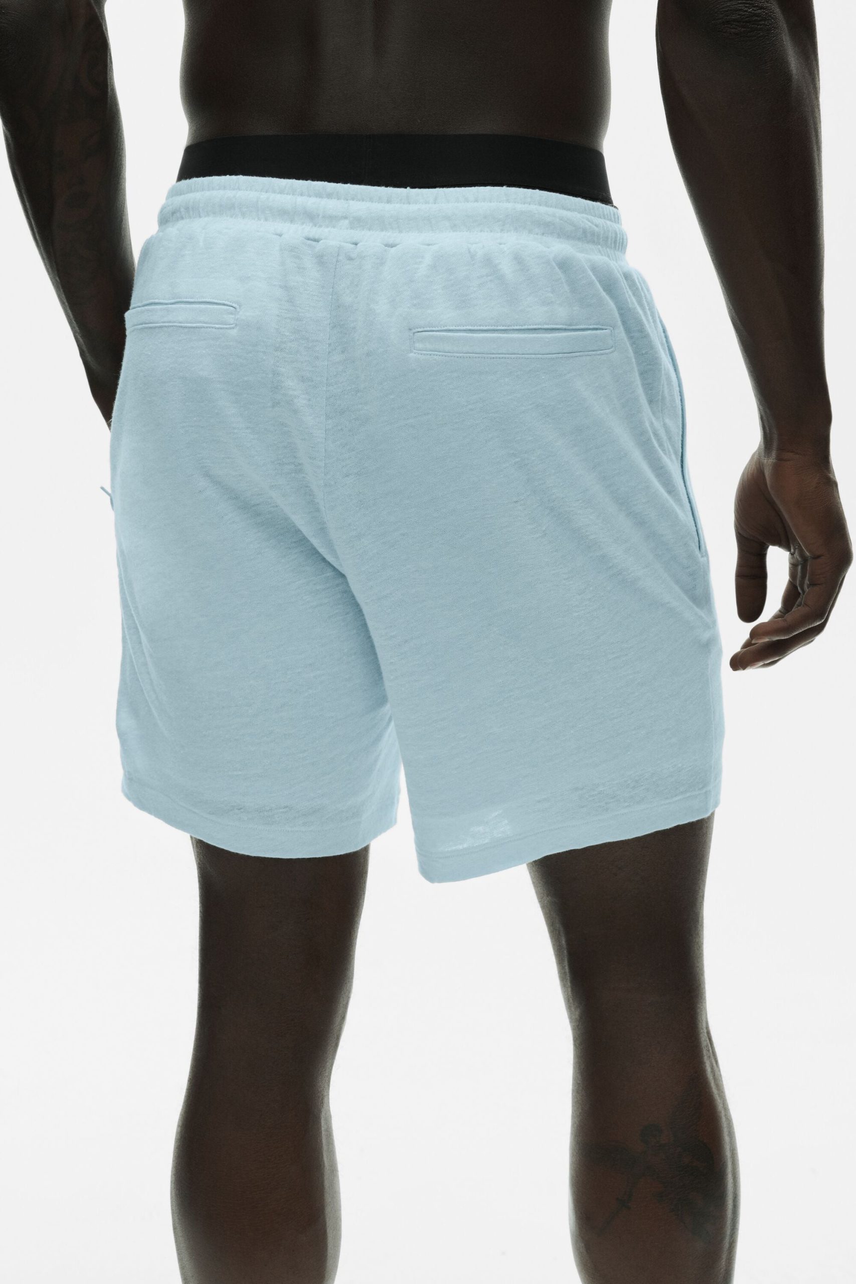 7 Linen Jersey Coastal Short - Seaside Blue - Image 3