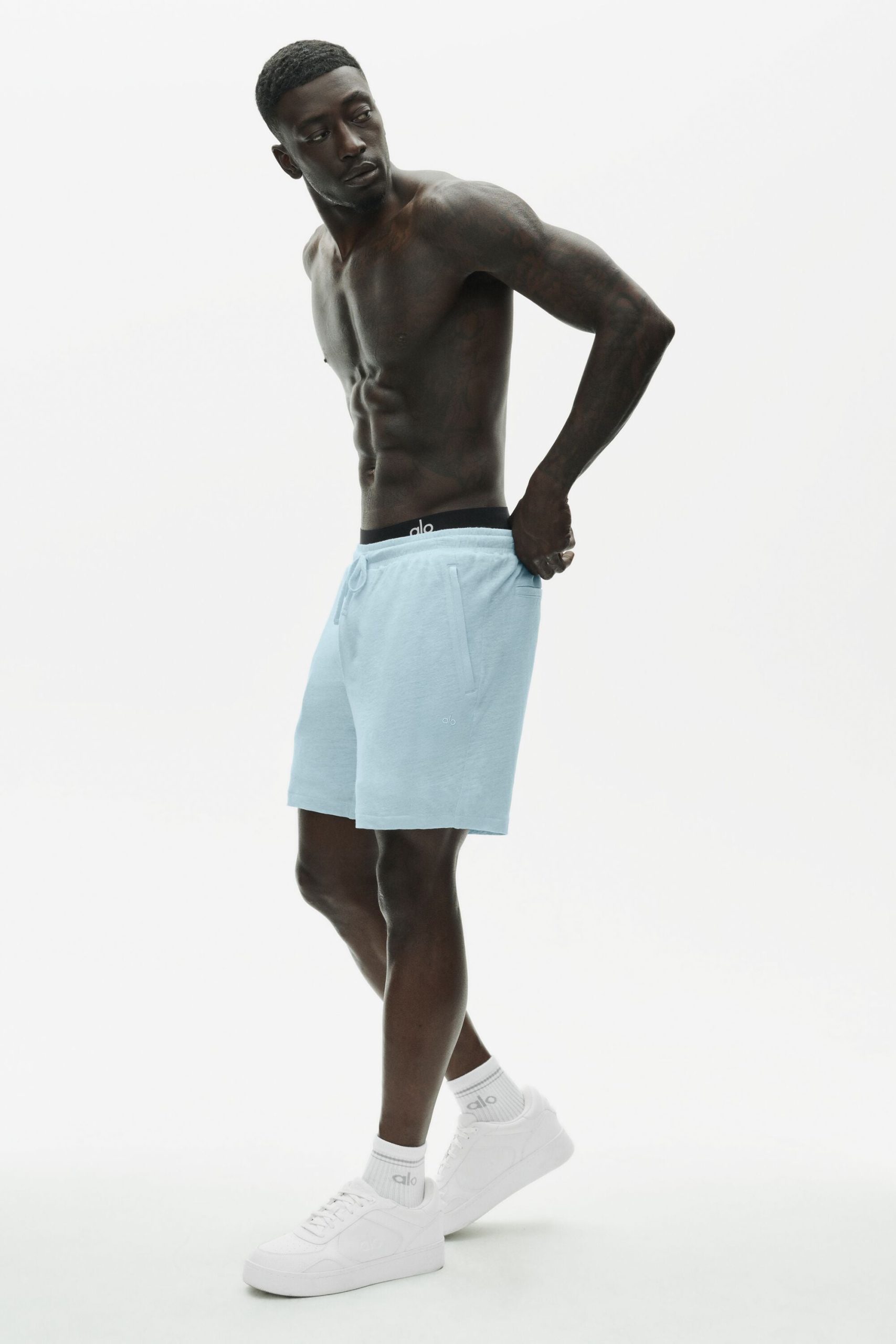 7 Linen Jersey Coastal Short - Seaside Blue - Image 4