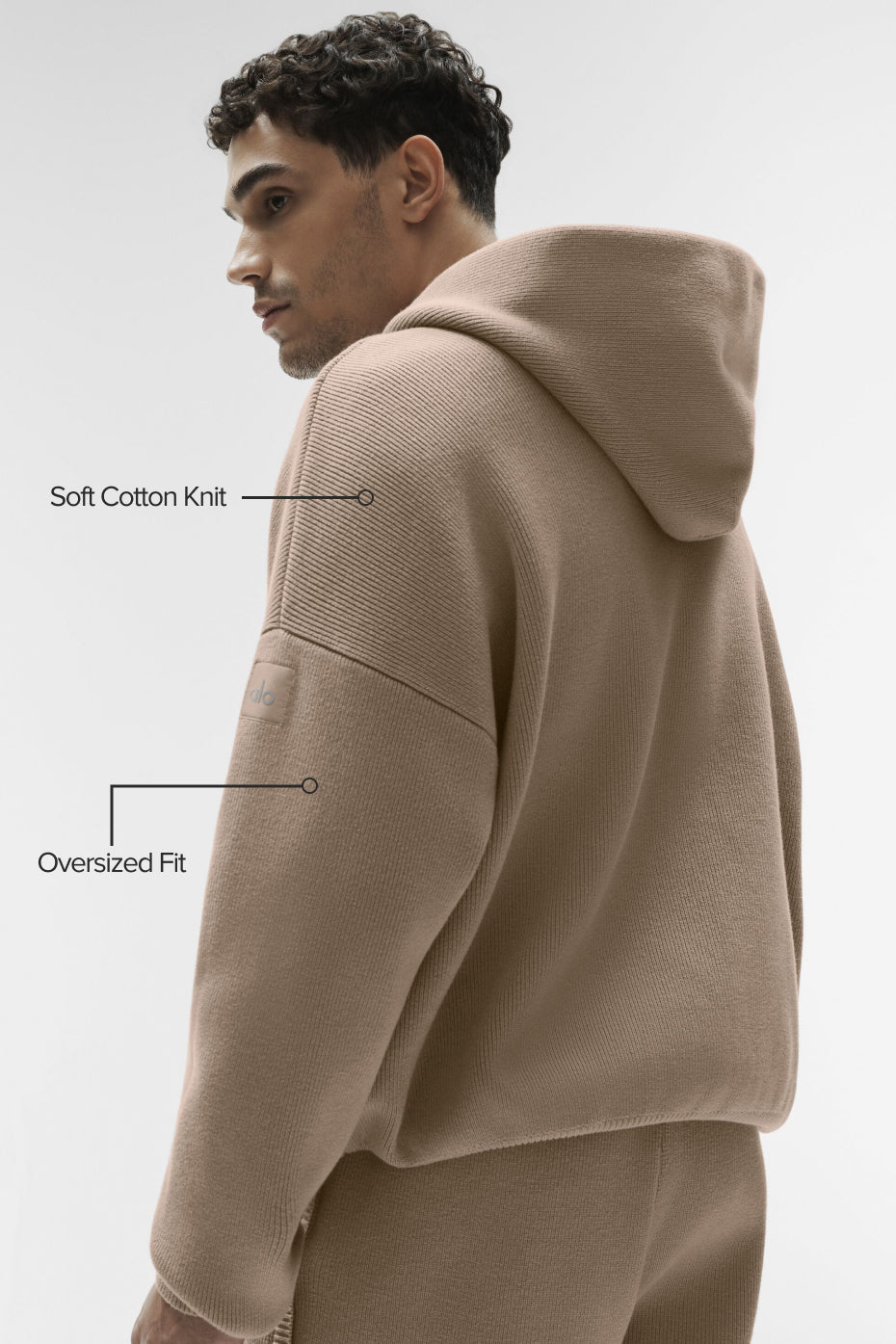 Scholar Hooded Sweater - Gravel - Image 2