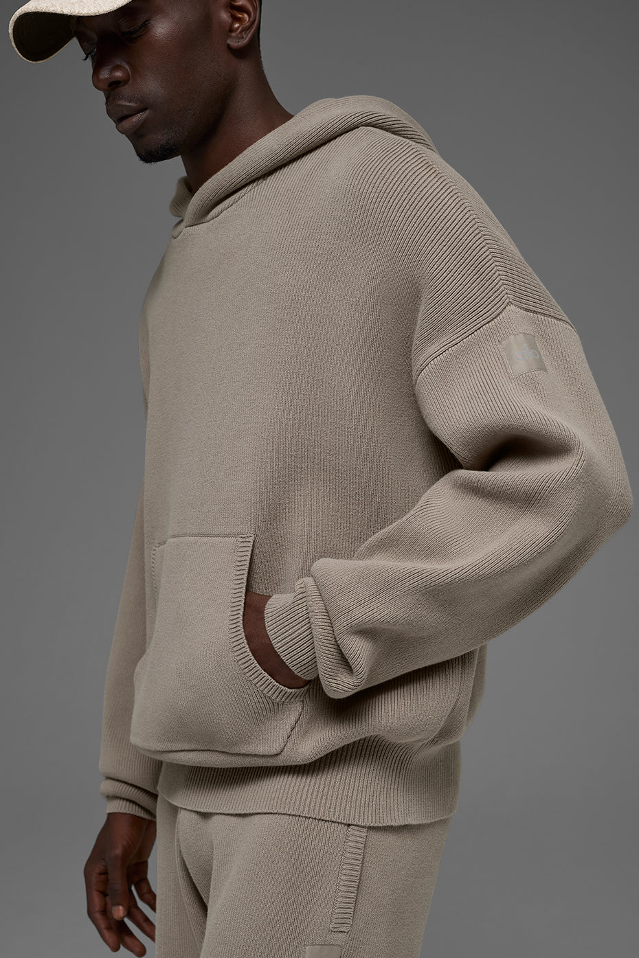 Scholar Hooded Sweater - Light Cocoa - Image 4