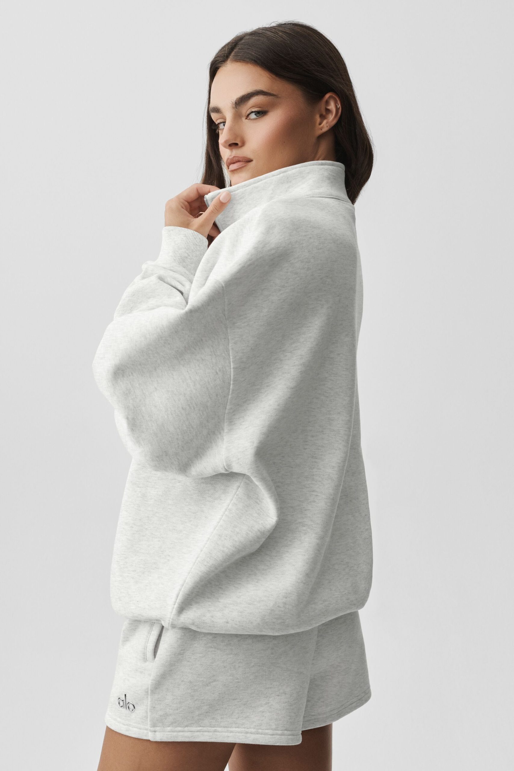 Accolade 1/4 Zip Pullover - White Heather - Image 2