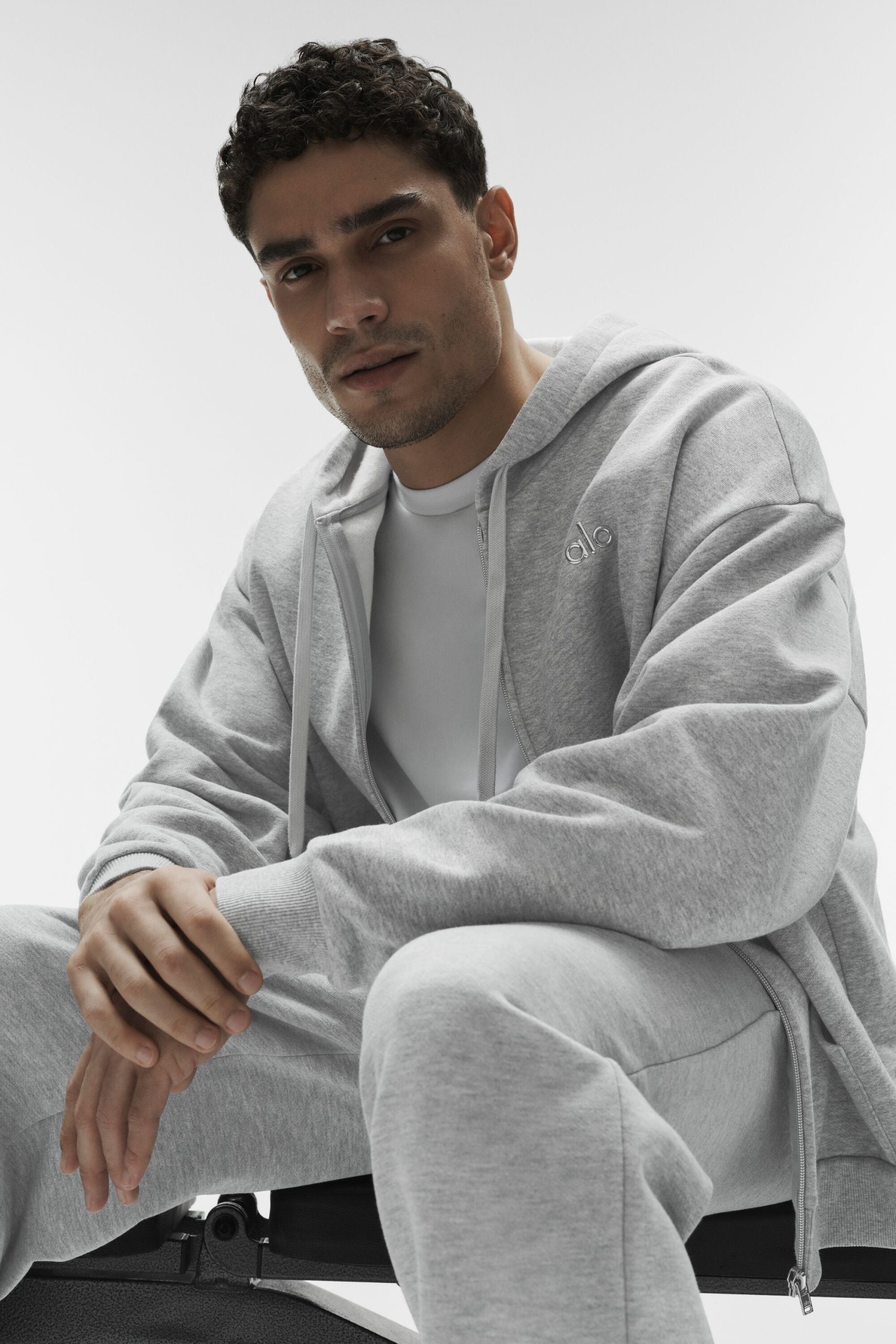 Accolade Full Zip Hoodie - Athletic Heather Grey - Image 3