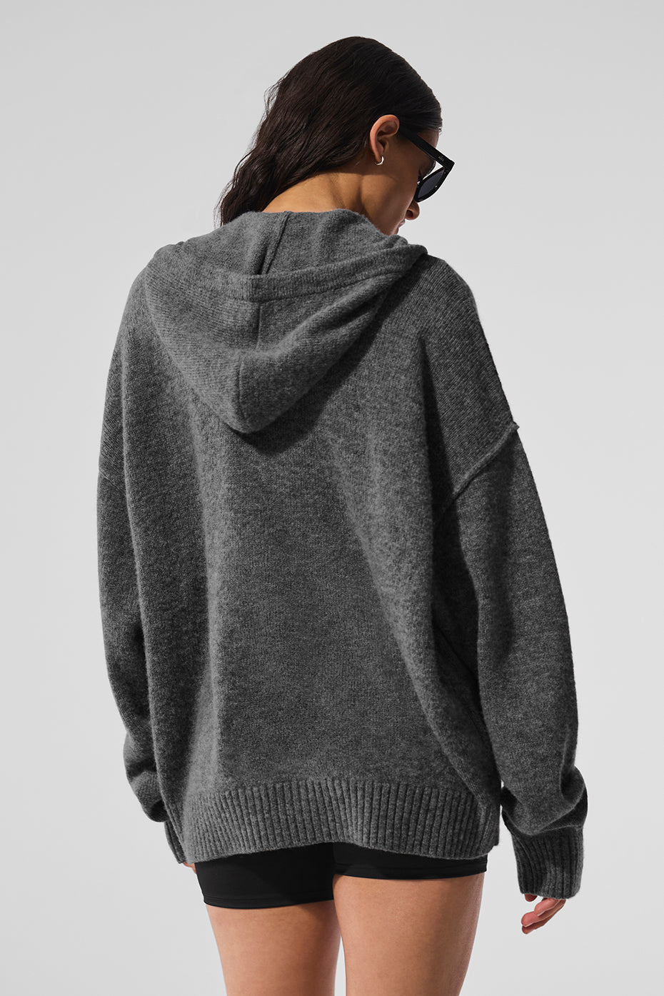 Wool Cashmere New Class Full Zip Hoodie - Platinum Grey - Image 3