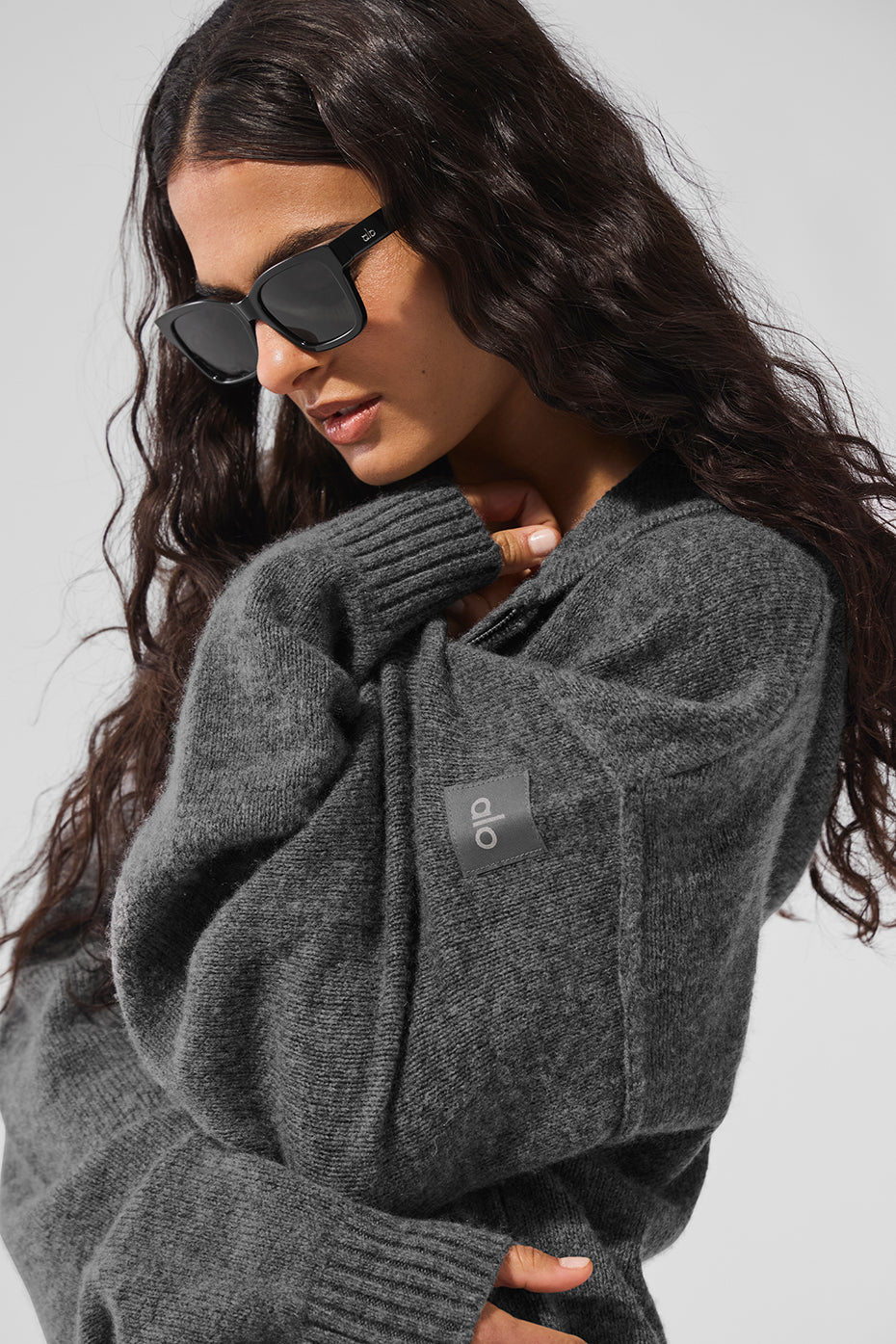 Wool Cashmere New Class Full Zip Hoodie - Platinum Grey - Image 4