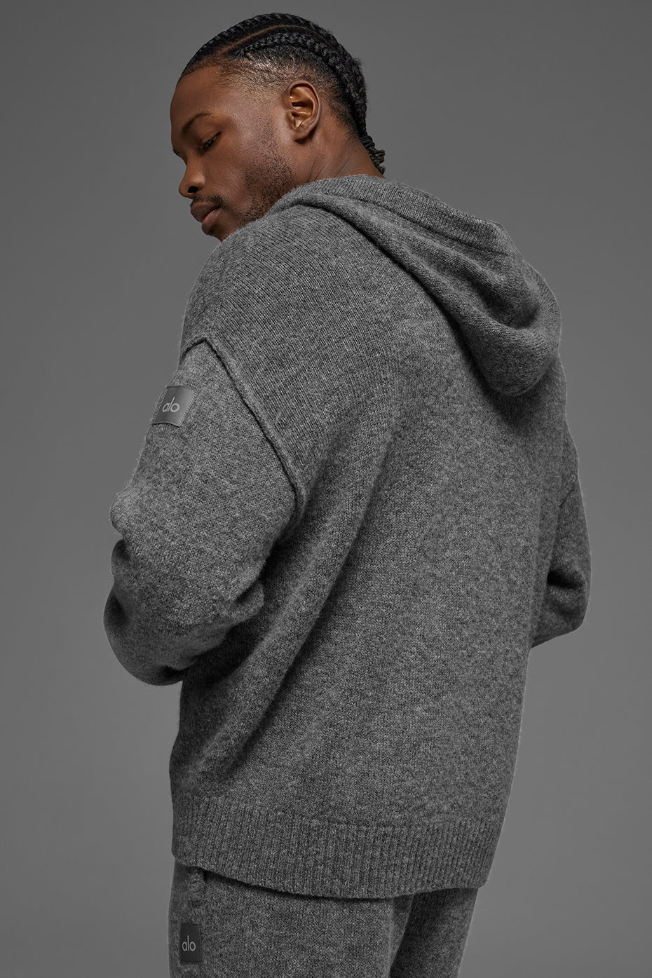 Wool Cashmere New Class Full Zip Hoodie - Platinum Grey - Image 2