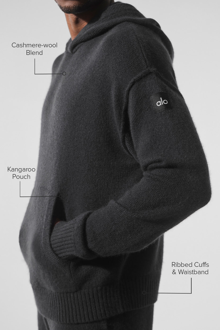 Wool Cashmere New Class Hoodie - Black - Image 2