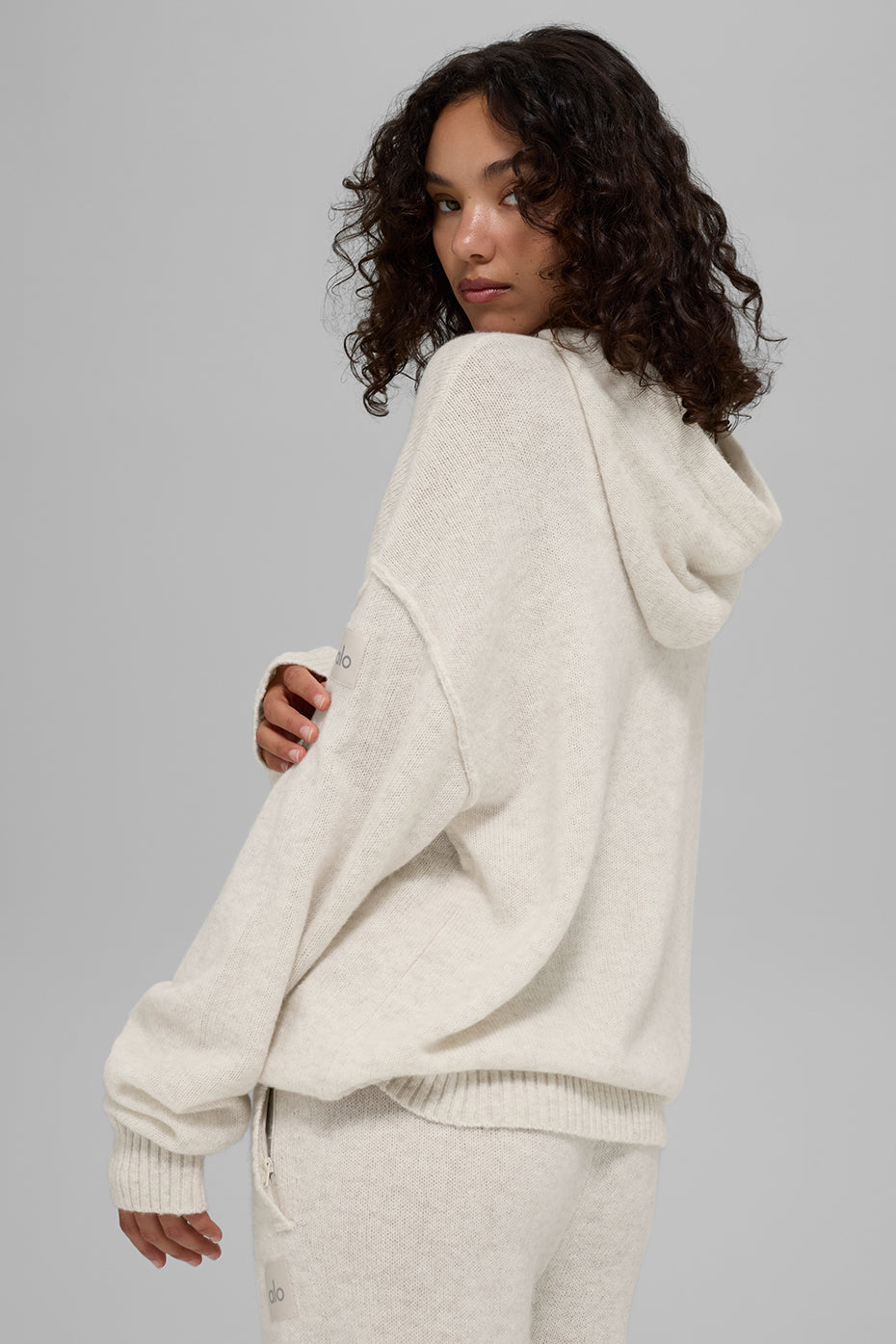 Wool Cashmere New Class Hoodie - Bone Heather - Image 3