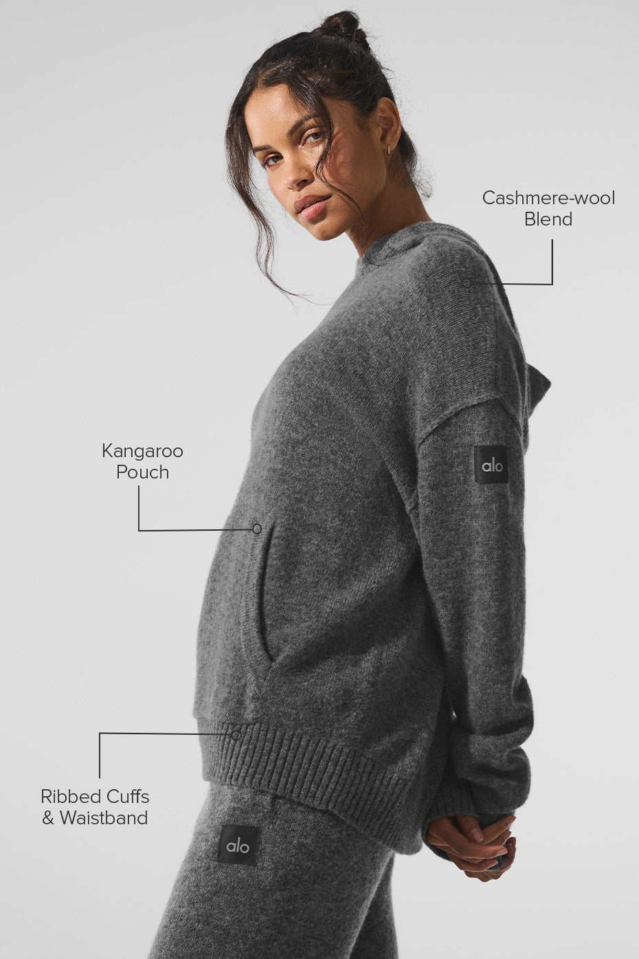 Wool Cashmere New Class Hoodie - Platinum Grey - Image 2