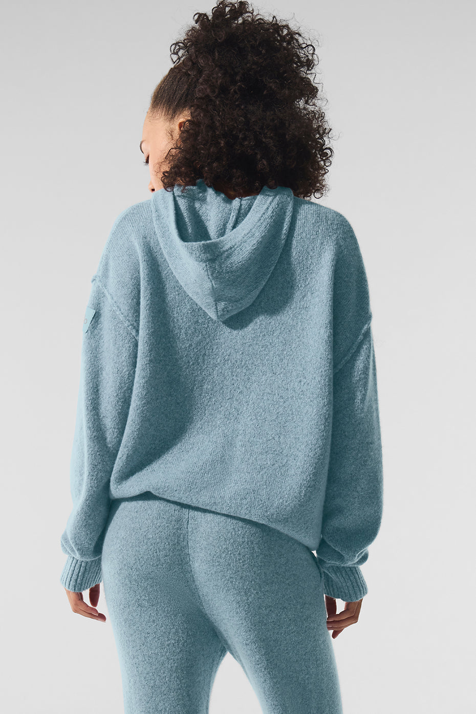 Wool Cashmere New Class Hoodie - Celestial Blue Granite Heather - Image 4