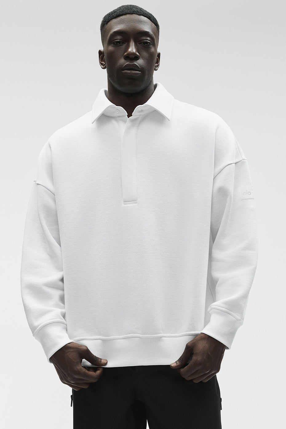 Take It Easy Long Sleeve Henley Pullover - White - Image 3
