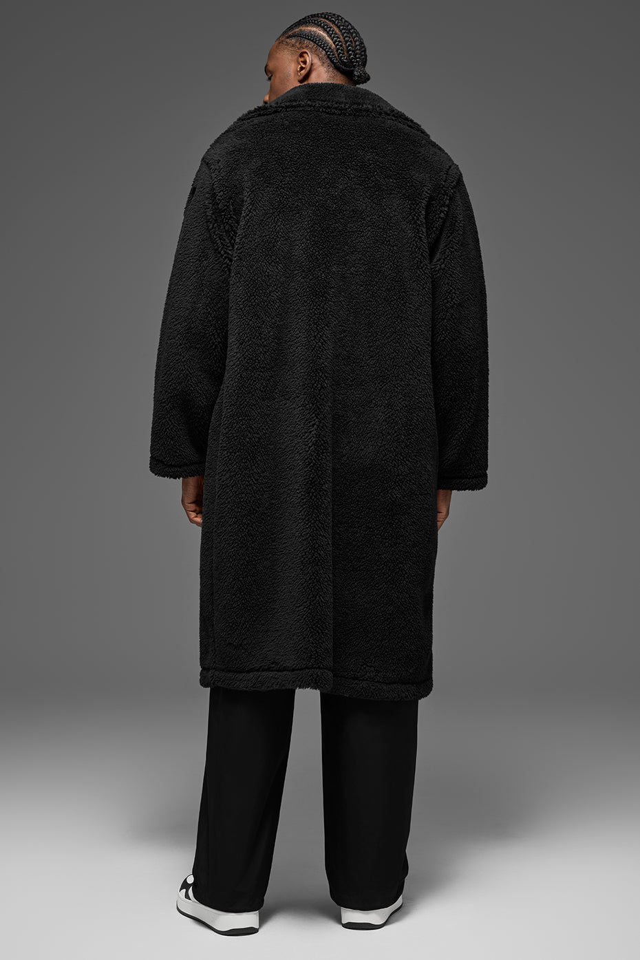 Oversized Sherpa Trench - Black - Image 3