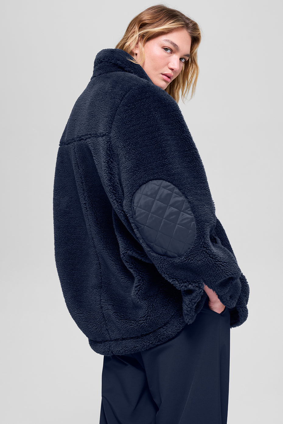 Sherpa Edge Shacket - Navy - Image 3