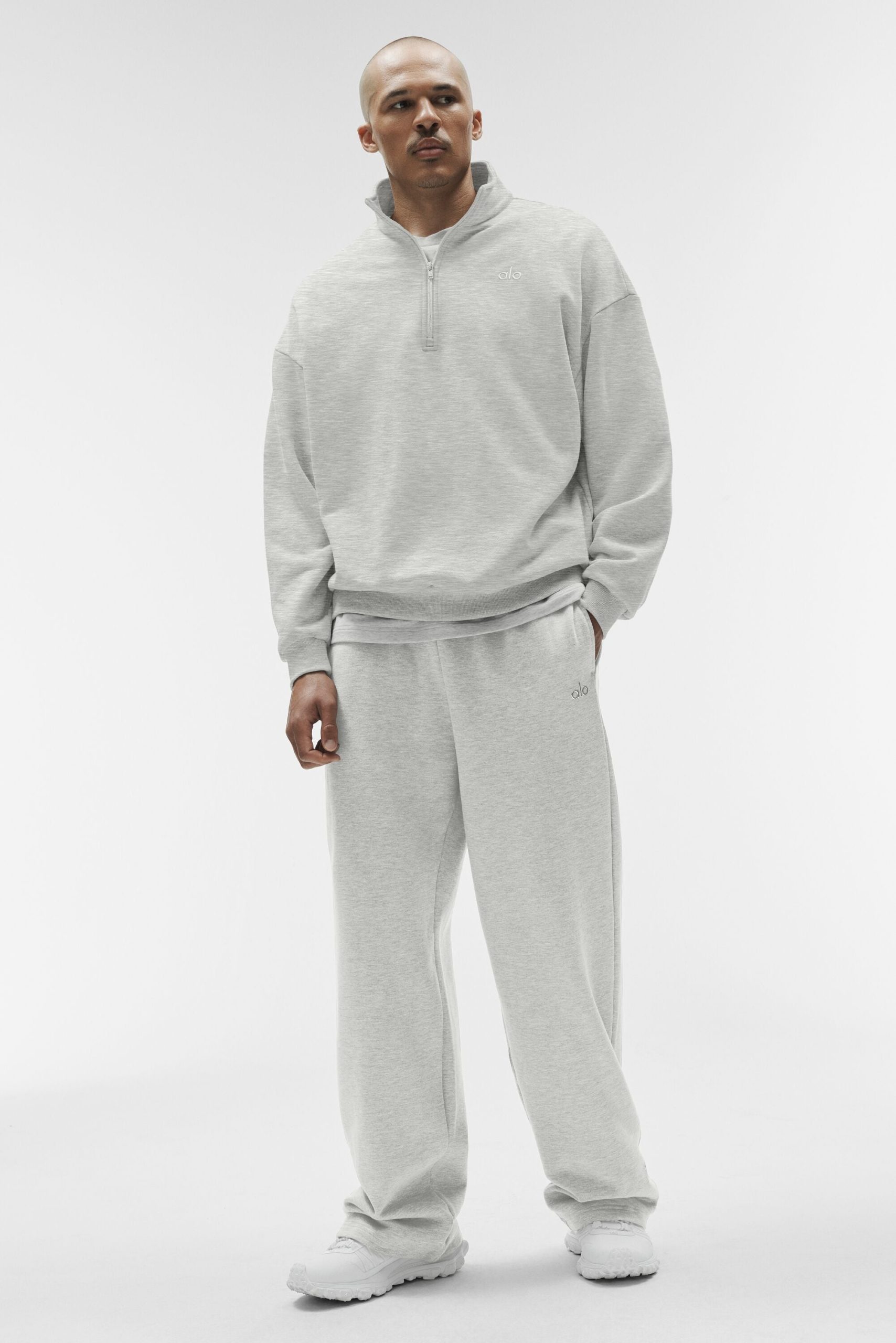Accolade Straight Leg Sweatpant - White Heather - Image 4