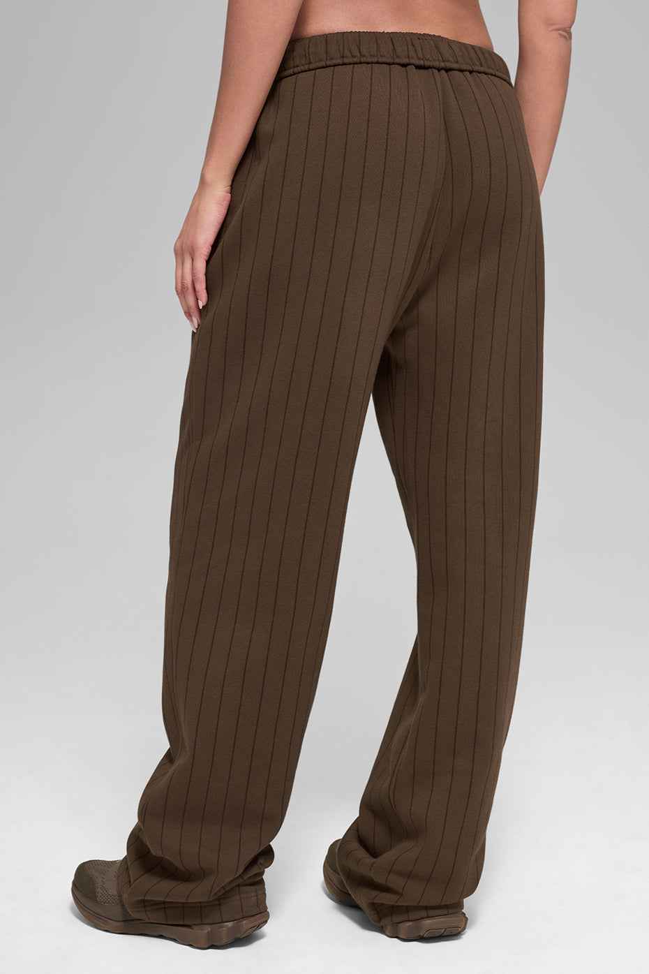 Pinstripe Straight Leg Sweatpant - Espresso Pinstripe - Image 3
